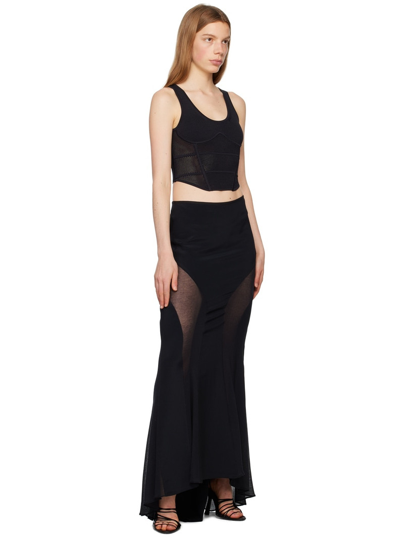 Dion Lee Black Corset Tank Top outlook
