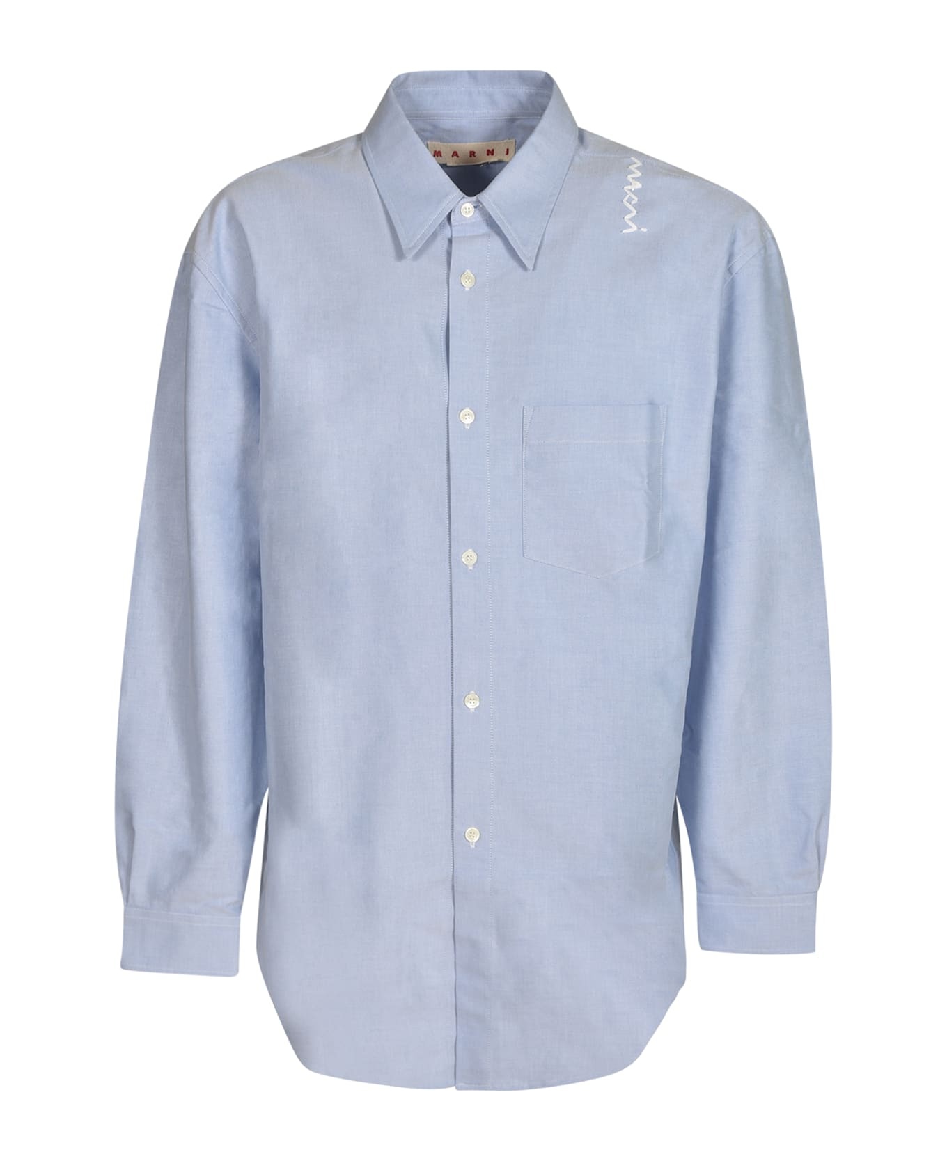 Logo Embroidery Oversized Shirt - 1