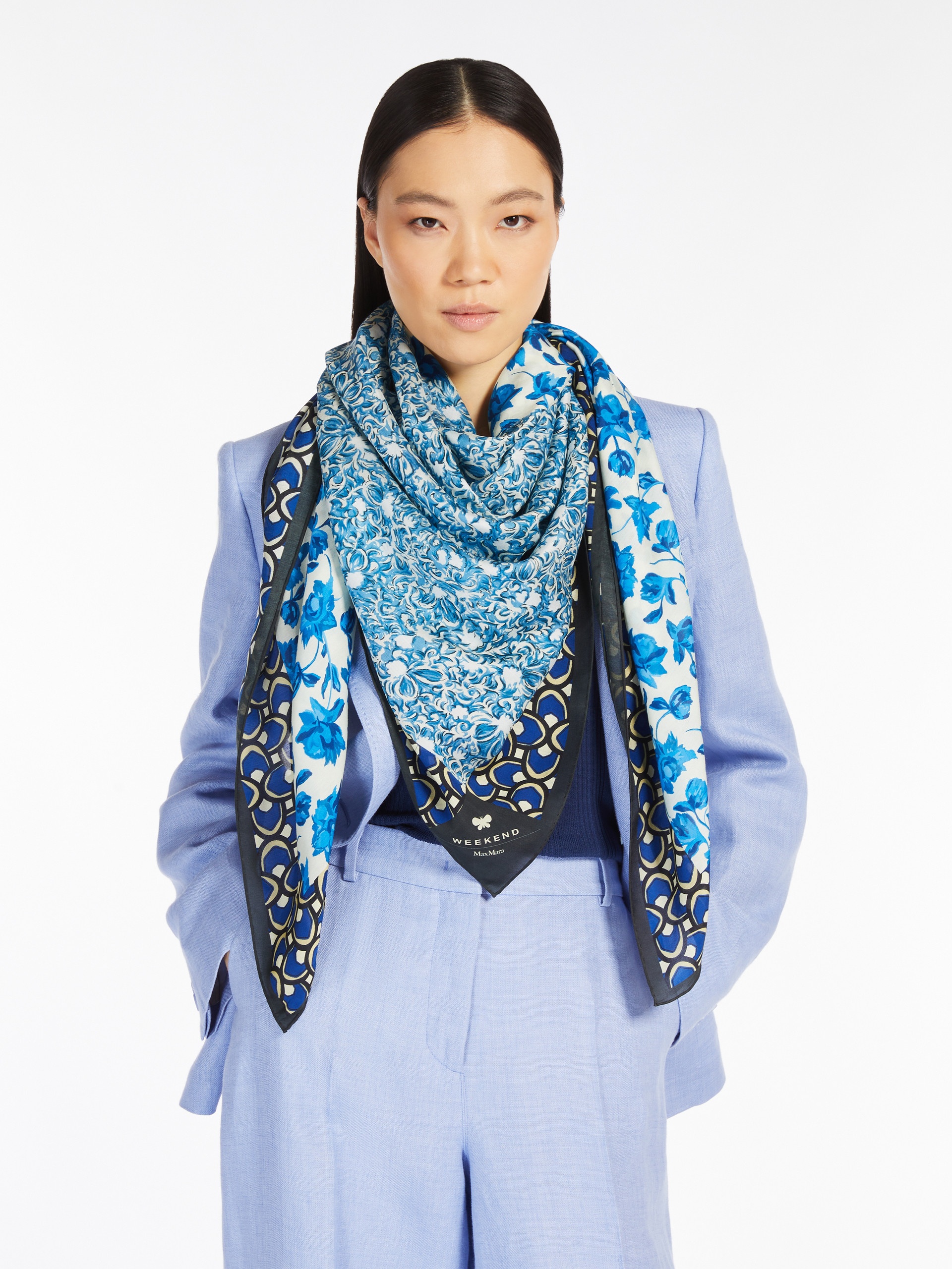 SARONG Modal and printed silk shawl - 4