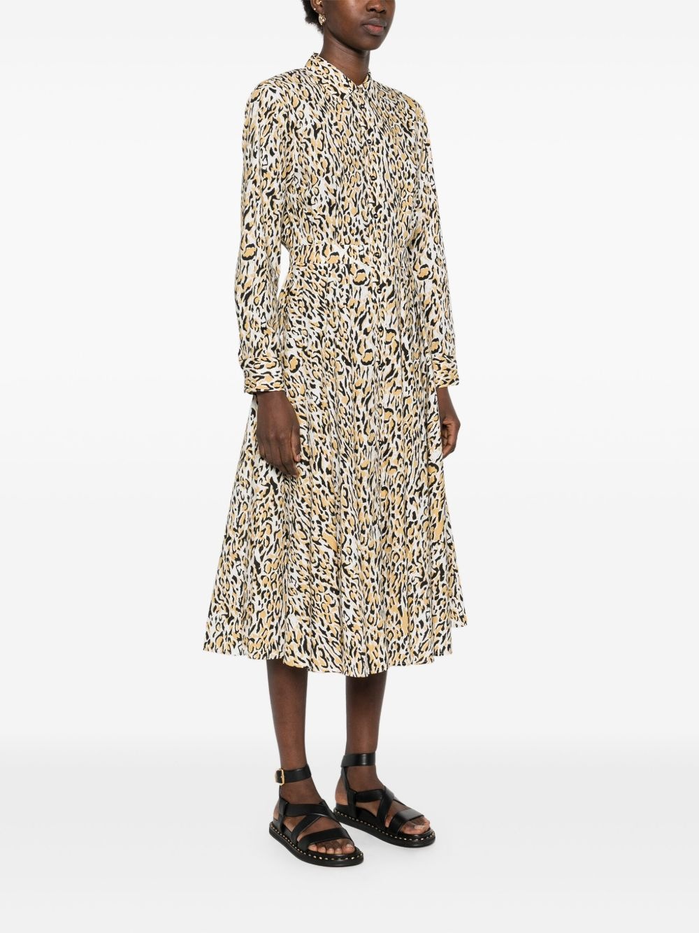 leopard-print midi dress - 3