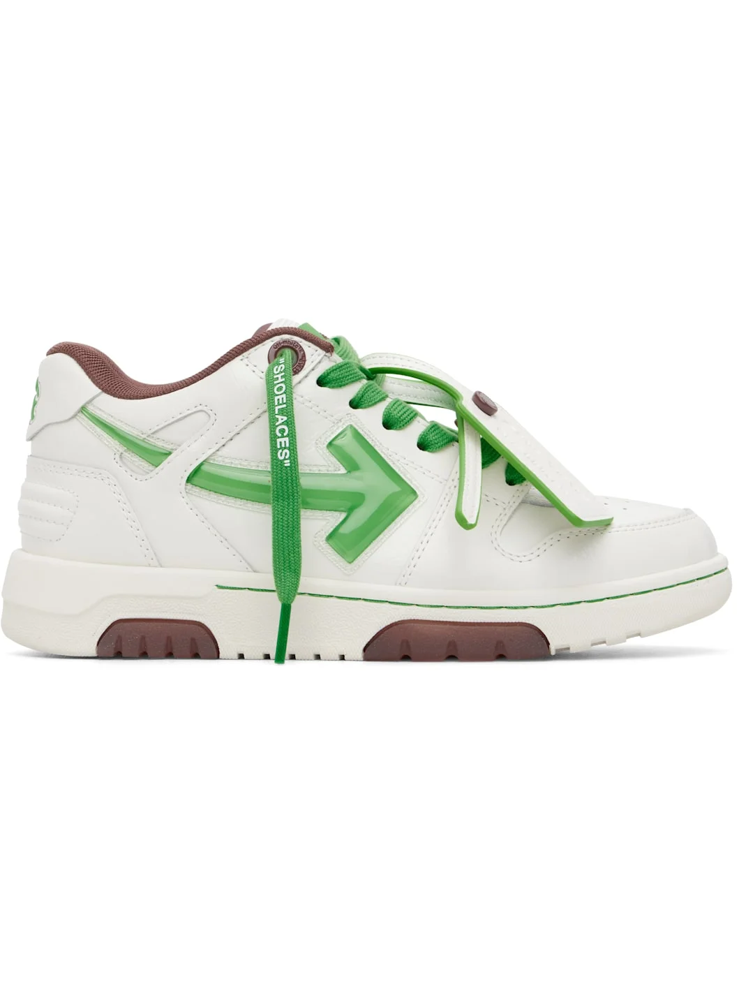 White 'Out Of Office' Bubble Arrow Sneakers - 1