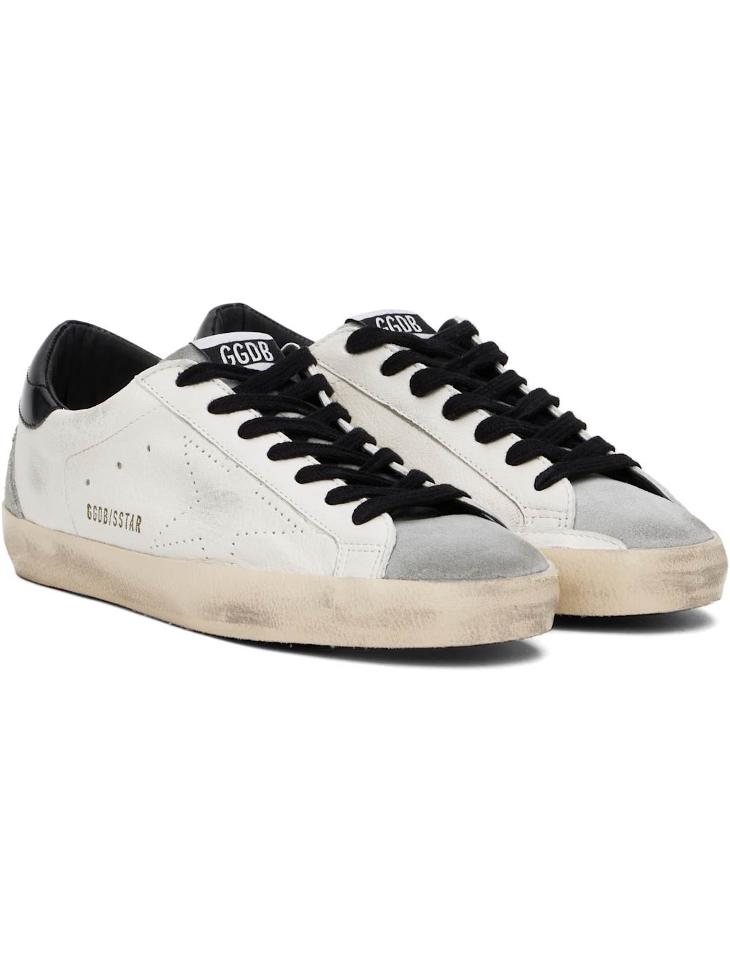 White & Gray Super-Star Sneakers - 4