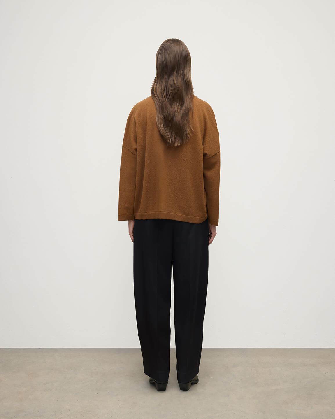 Gauzy Pocket Camel Cashmere Jumper - 4