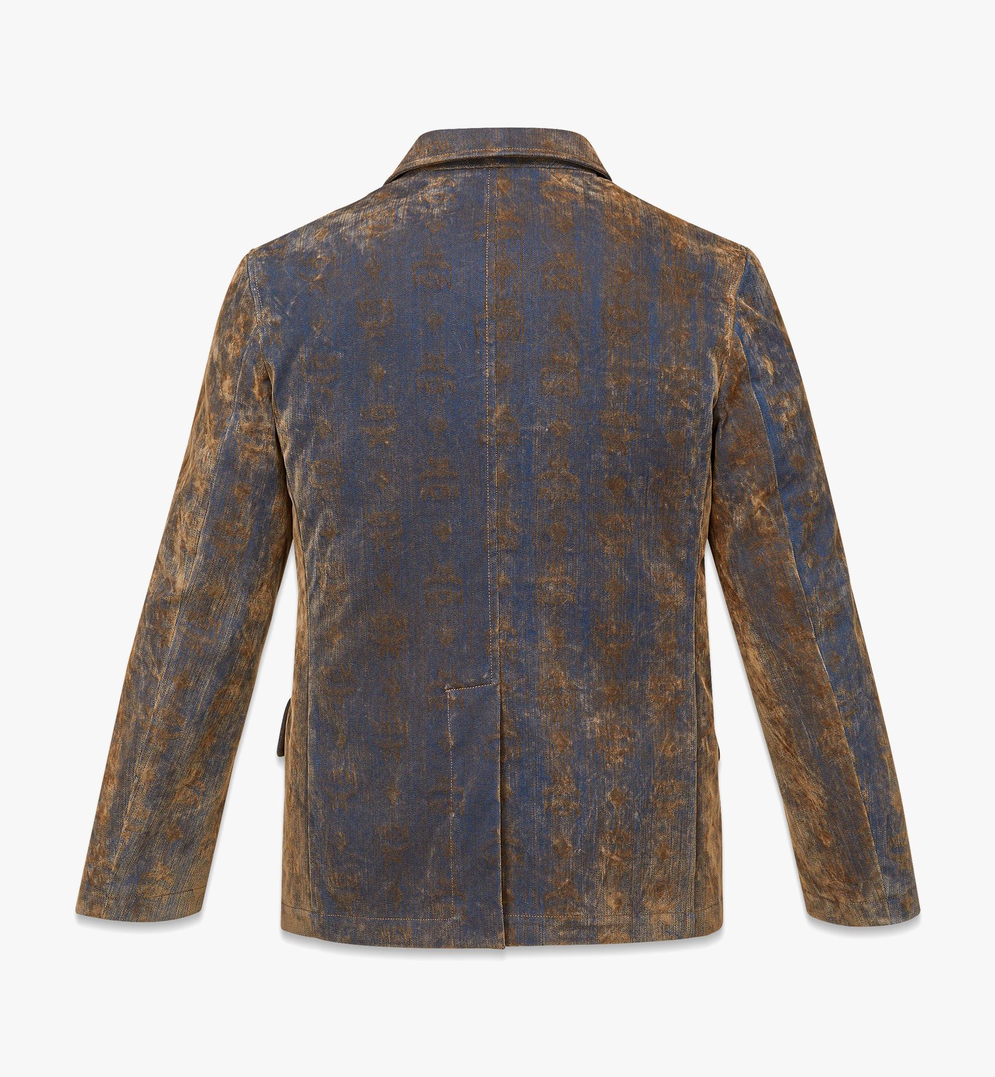 Monogram Jacquard Blazer in Velvet Denim - 2