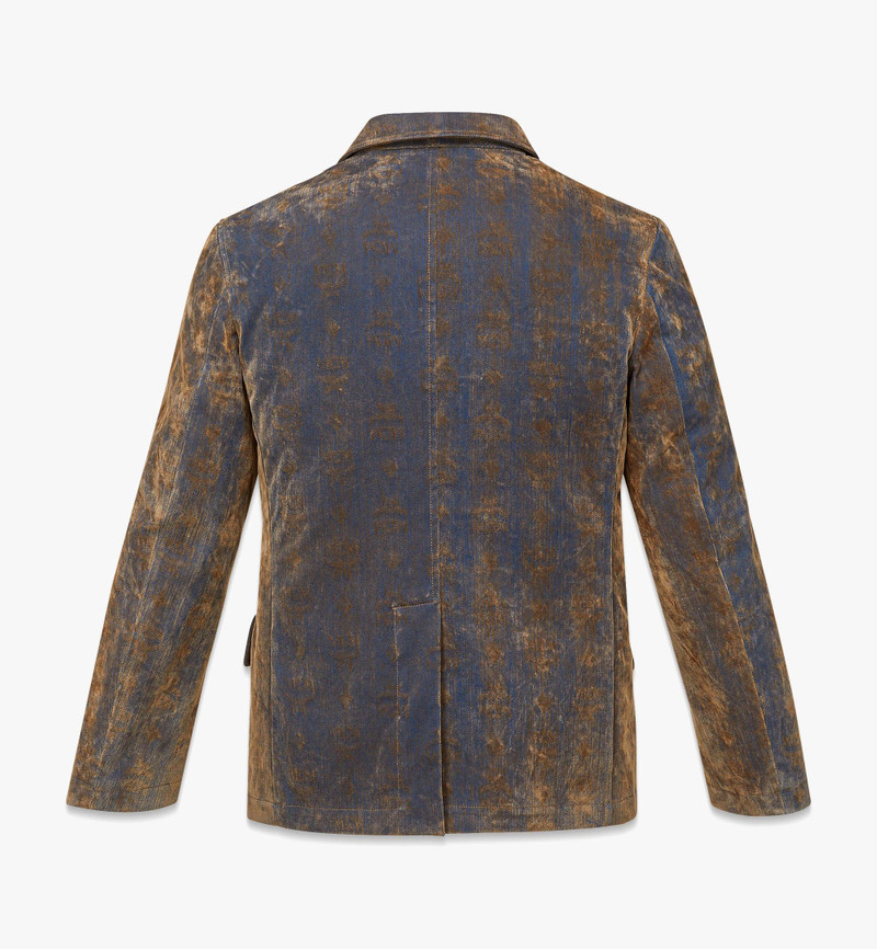 MCM Monogram Jacquard Blazer in Velvet Denim outlook
