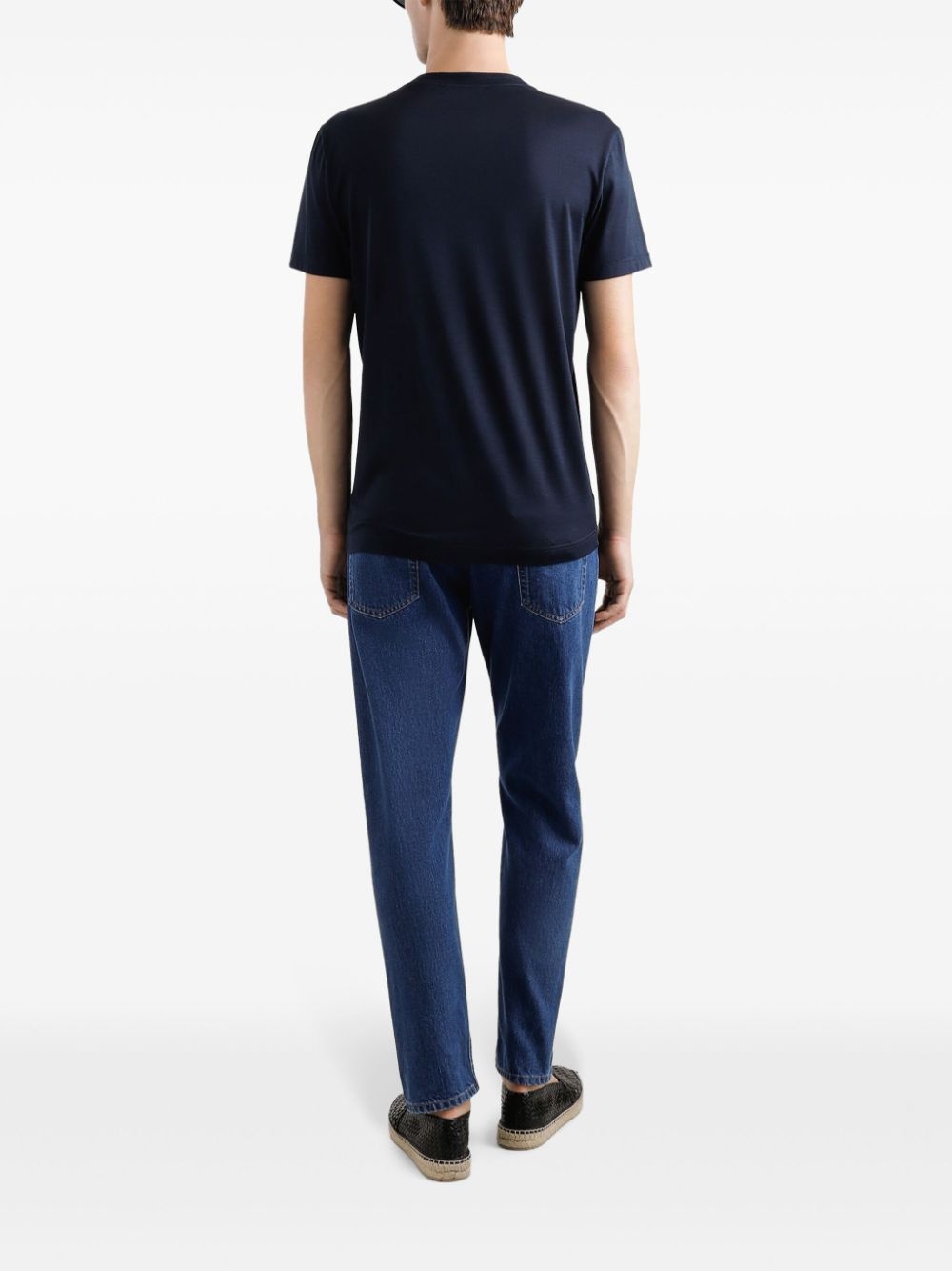 logo-plaque straight-leg jeans - 3