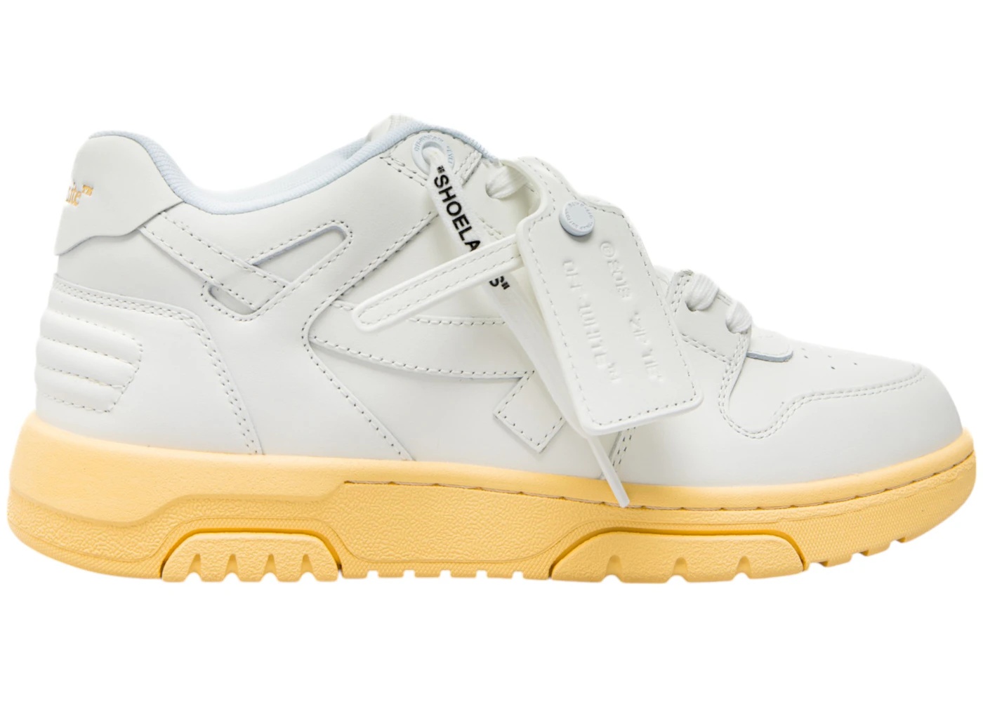 OFF-WHITE Out Of Office OOO Low Tops White Yellow - 1