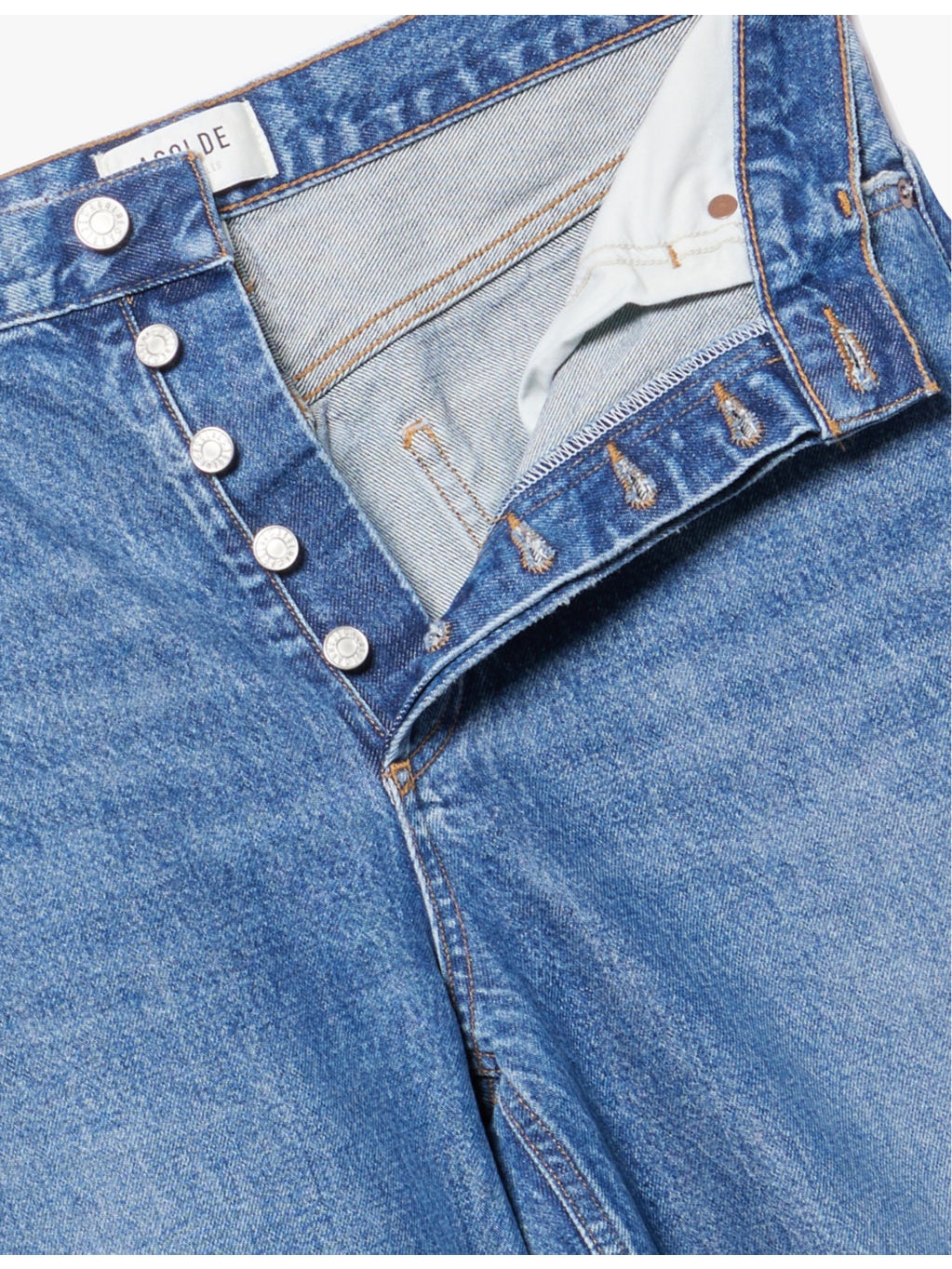 Slung Baggy five-pockets wide-leg high-rise organic-denim blend jeans - 7