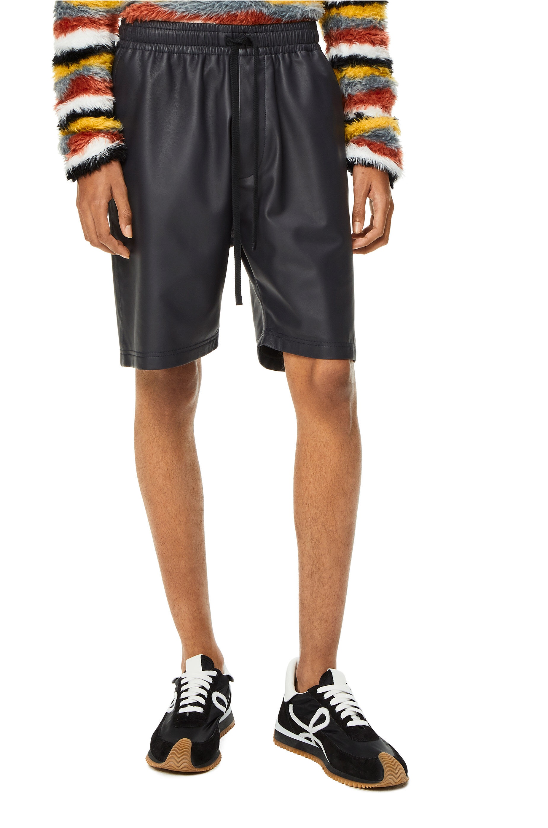 Drawstring shorts in nappa - 3