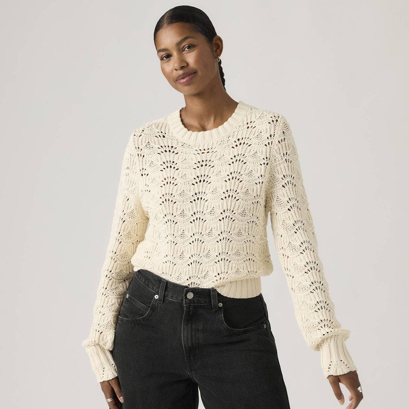 HOPE LONG-SLEEVE CROCHET PULLOVER 1