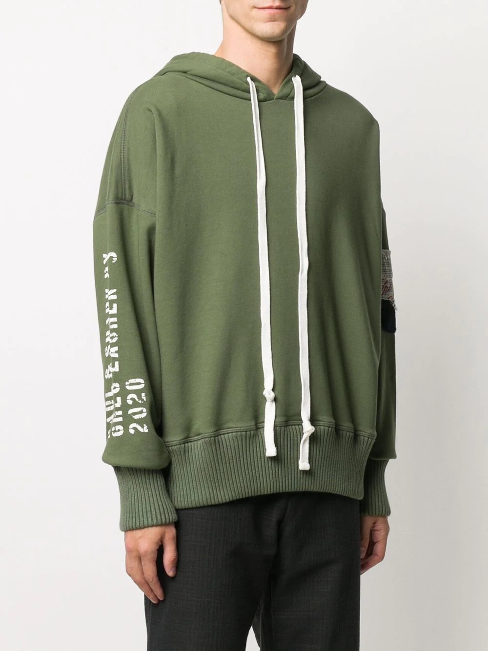 drop shoulder hoodie - 3