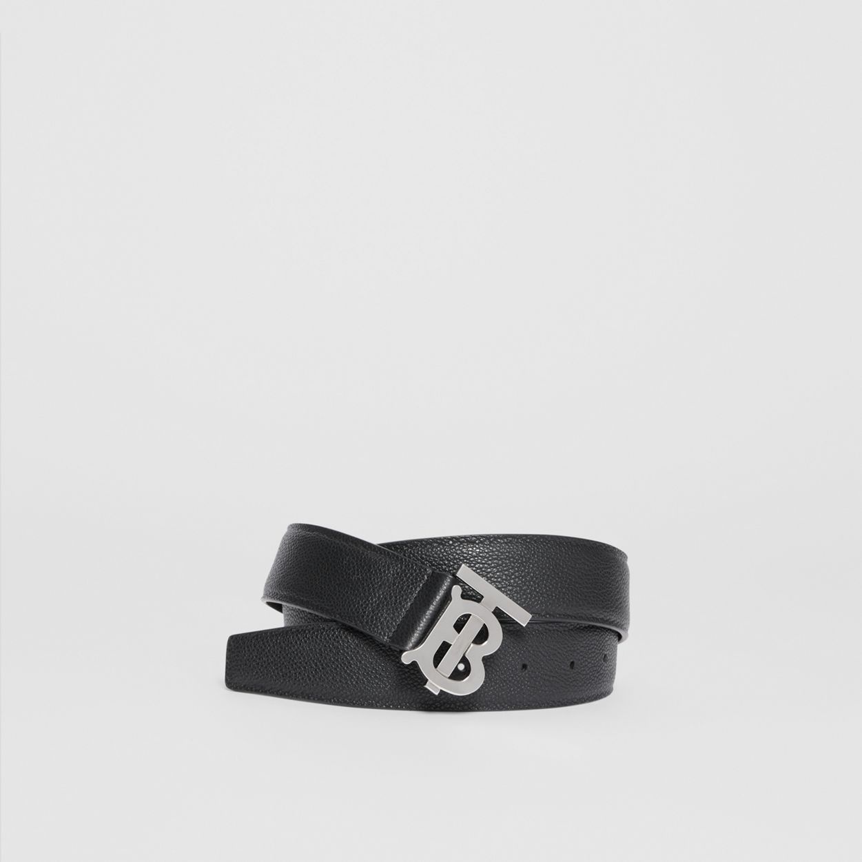 Monogram Motif Grainy Leather Belt - 1