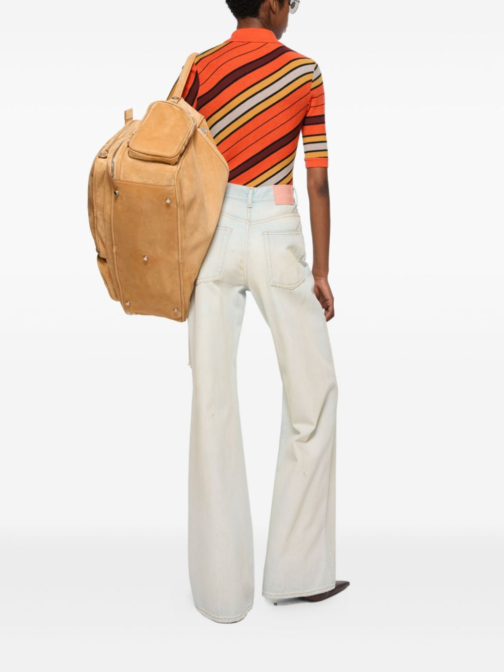 striped polo top - 3