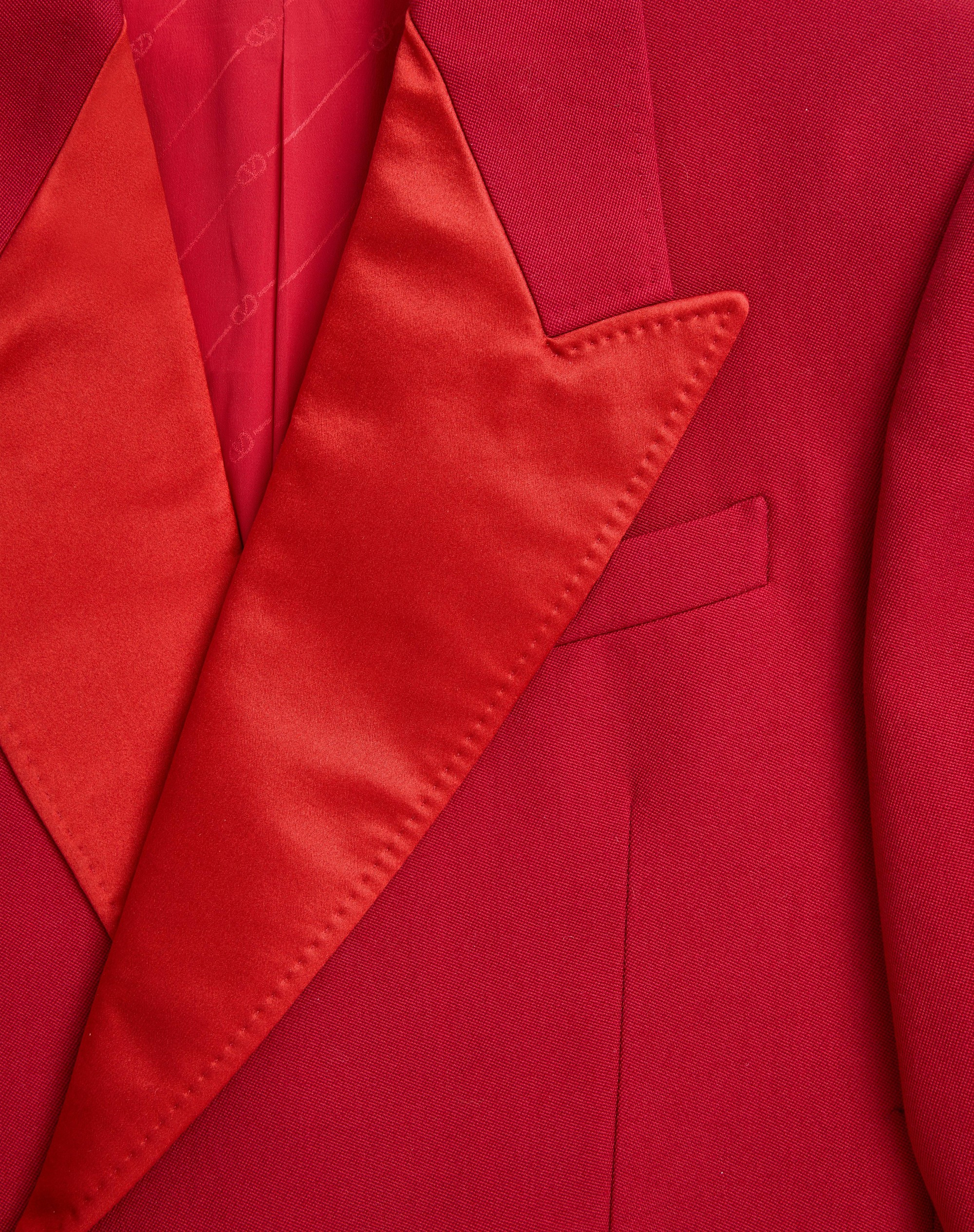 DOUBLE-BREASTED GRAIN DE POUDRE WOOL JACKET - 9