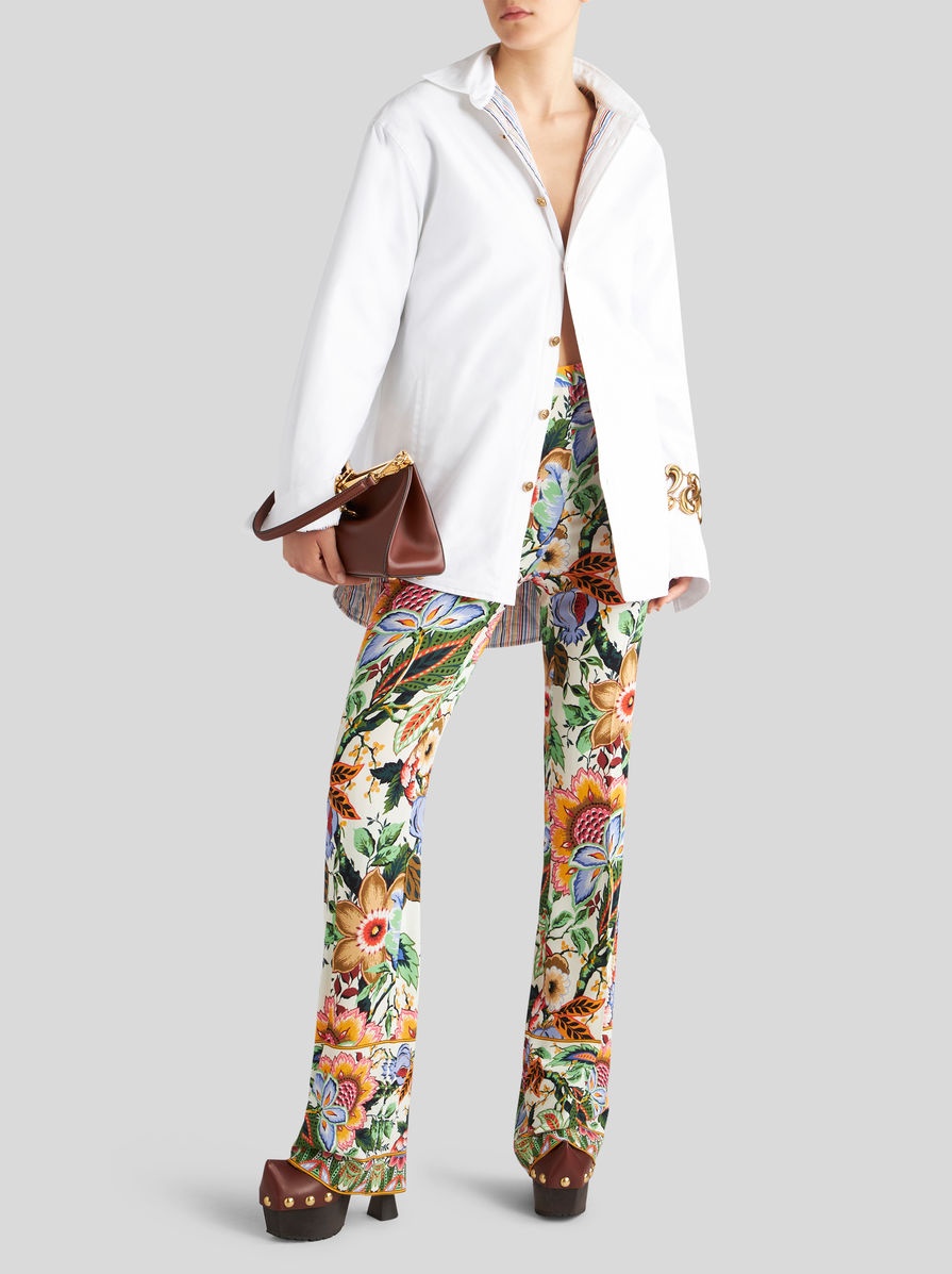 MULTICOLOURED BOUQUET TROUSERS - 4