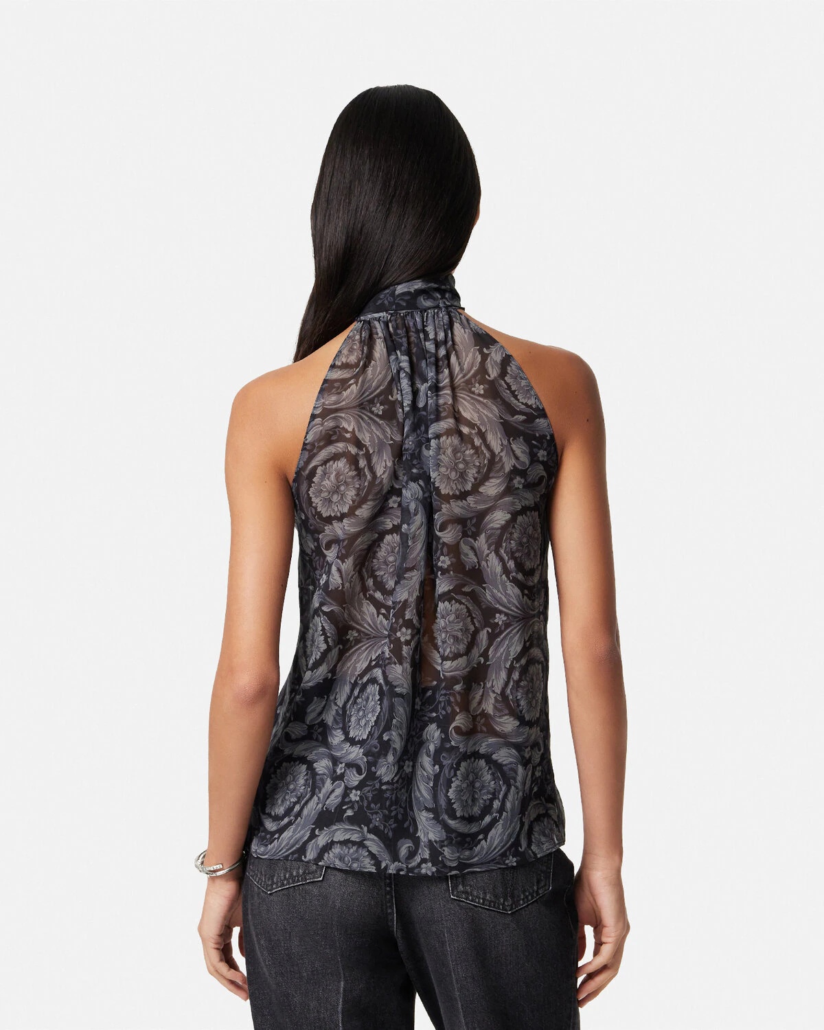 Barocco Silk Lavallière Top - 5