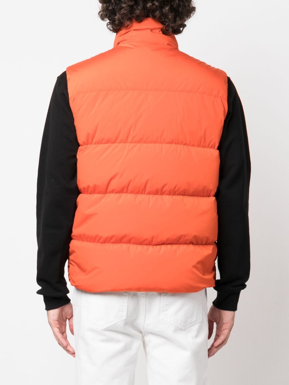 logo-patch padded gilet - 4