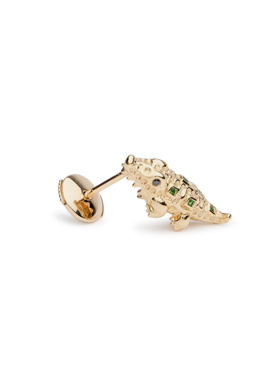 Yvonne Leon Crocodile 9kt Gold Single Earring - 3