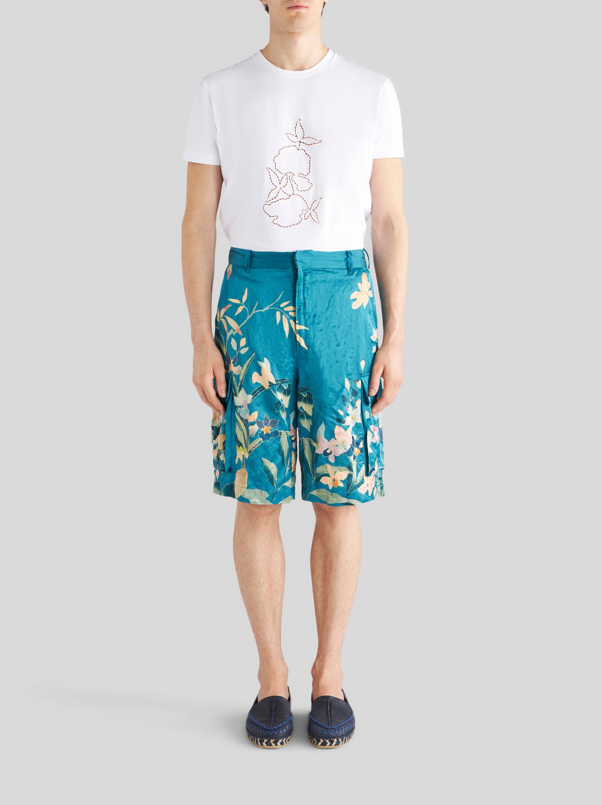 LEAFY FLORAL PRINT BERMUDAS - 3