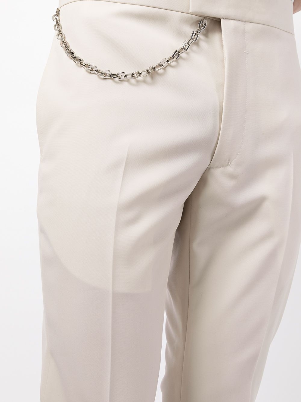 chain-link tailored trousers - 5