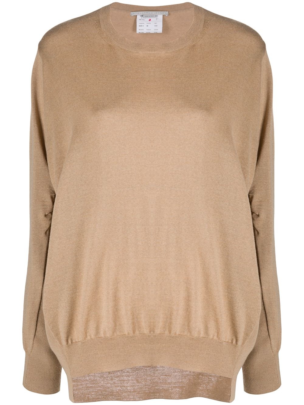 fine-knit asymmetric-hem jumper - 1