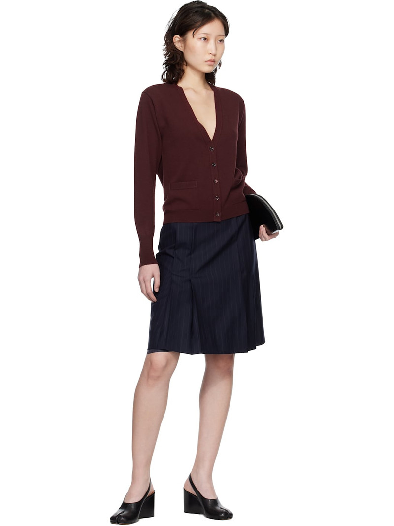 Maison Margiela Burgundy Virgin Wool Cardigan outlook