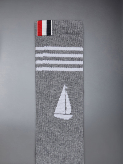 Thom Browne Cotton Sailboat Athletic Mid Calf Socks outlook