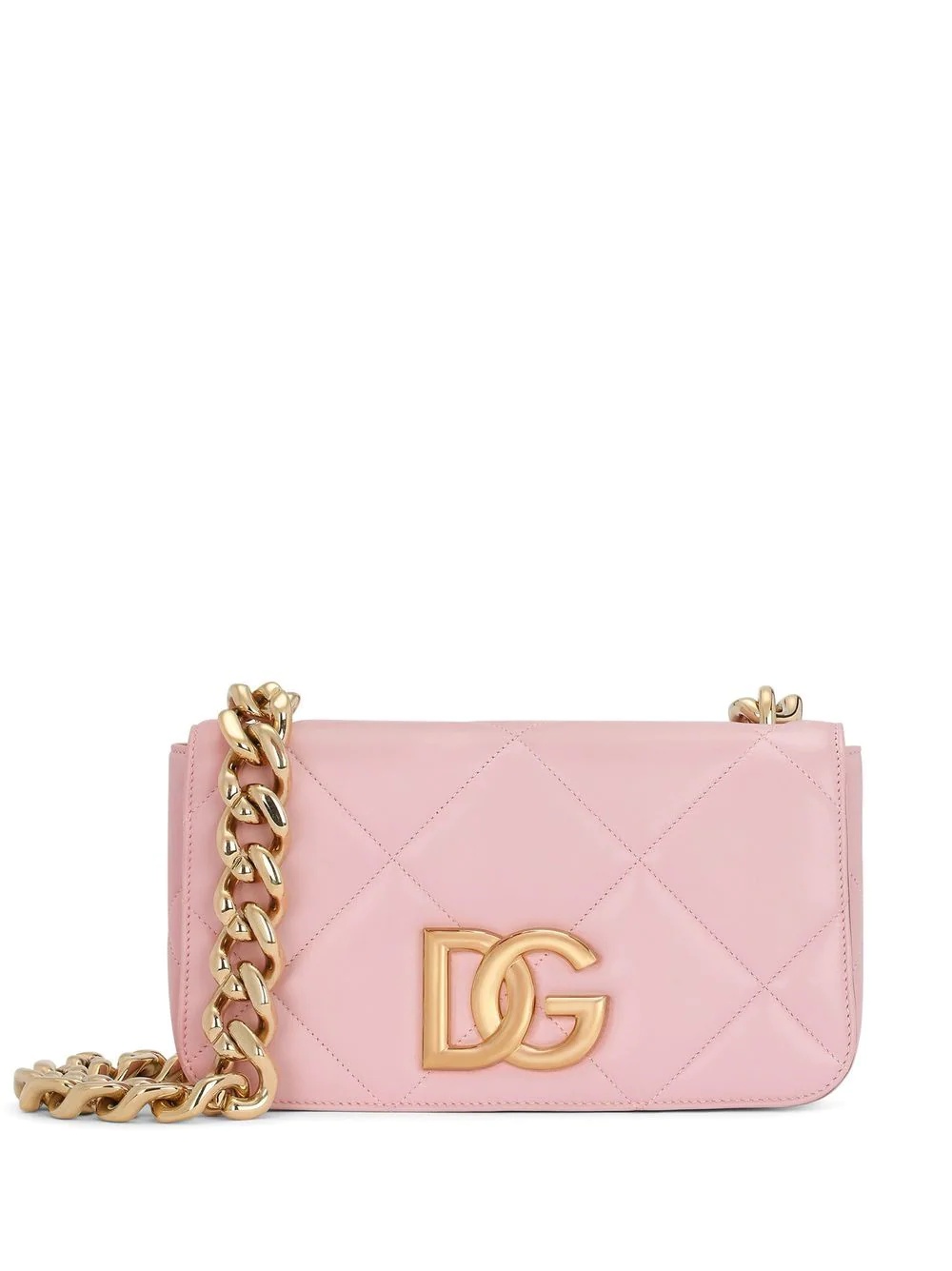 logo-plaque quilted crossbody bag - 1