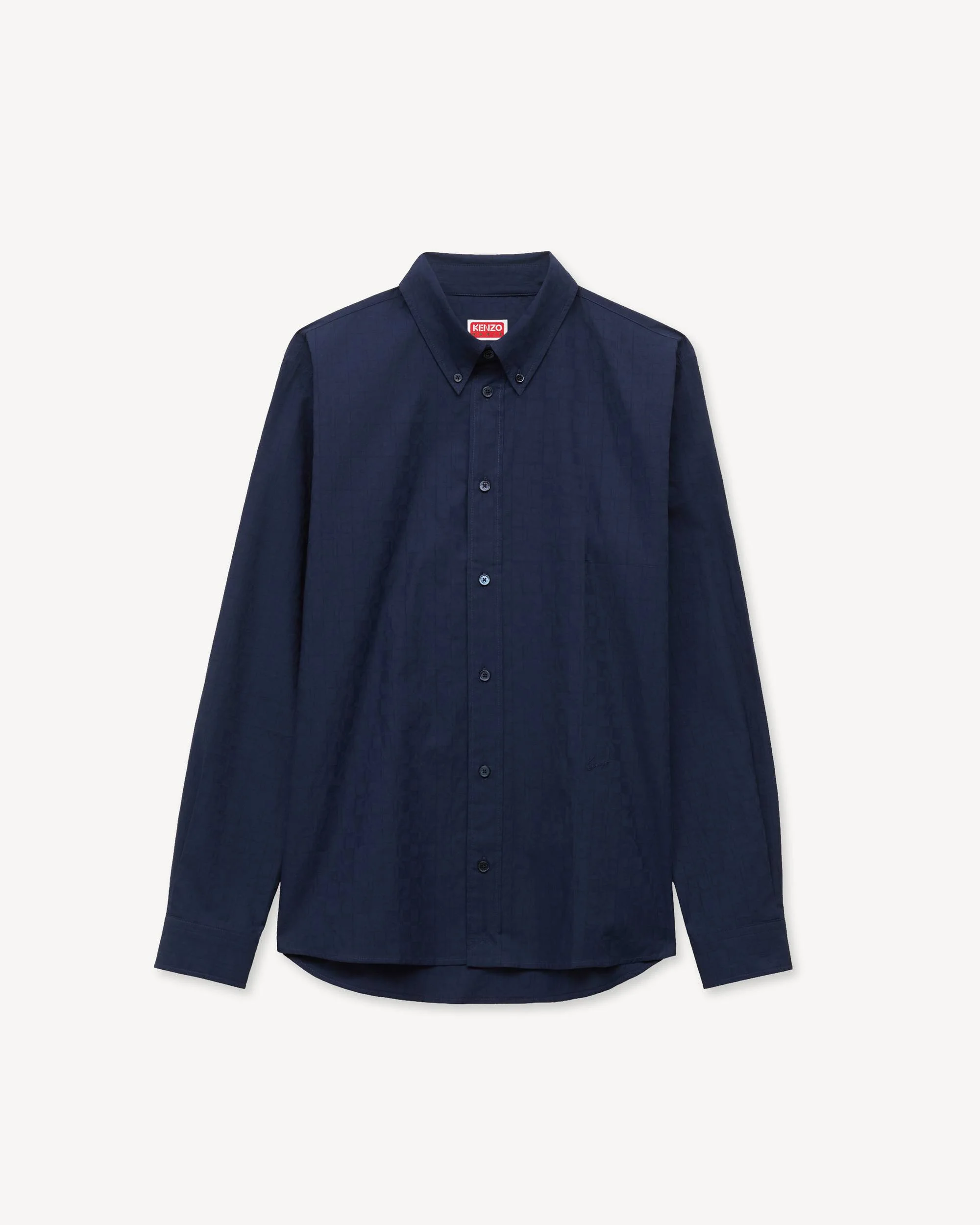 'Kenzogram' casual shirt in jacquard cotton twill - 1