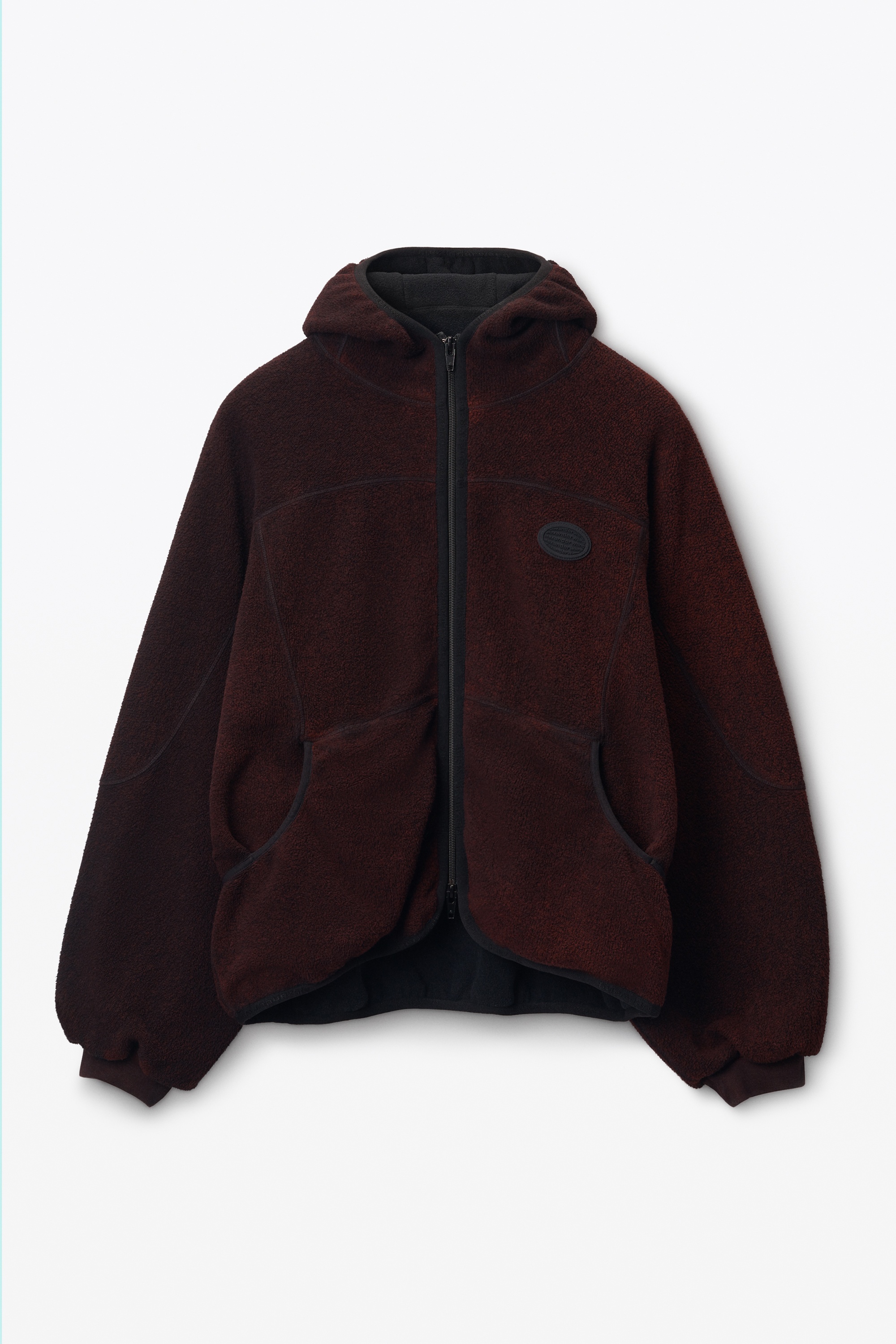 oversize zip-up hoodie in cotton - 1