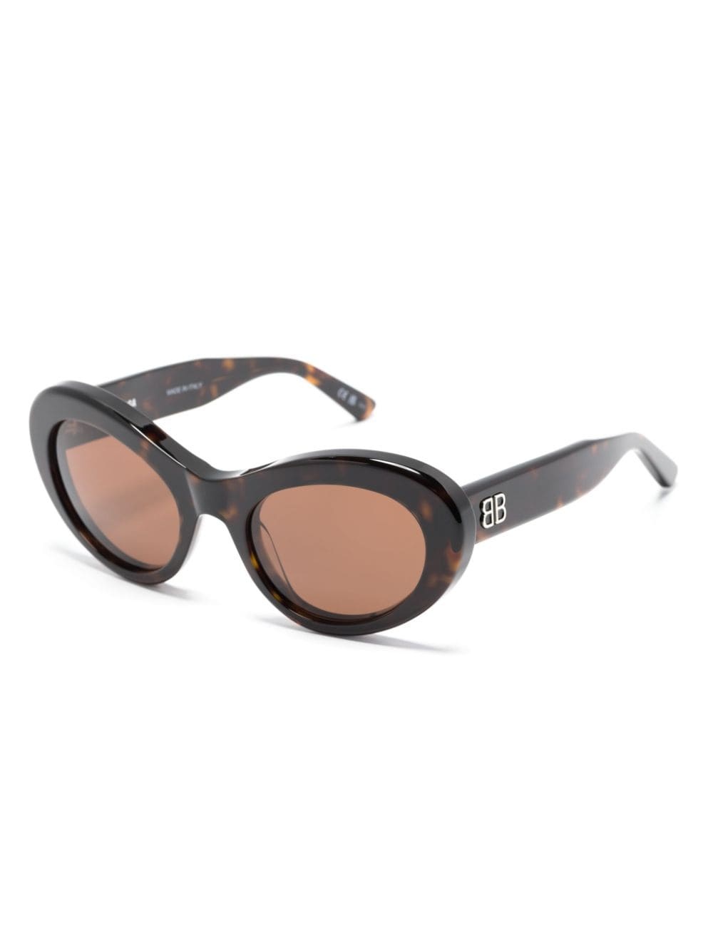 logo-plaque round-frame sunglasses - 2