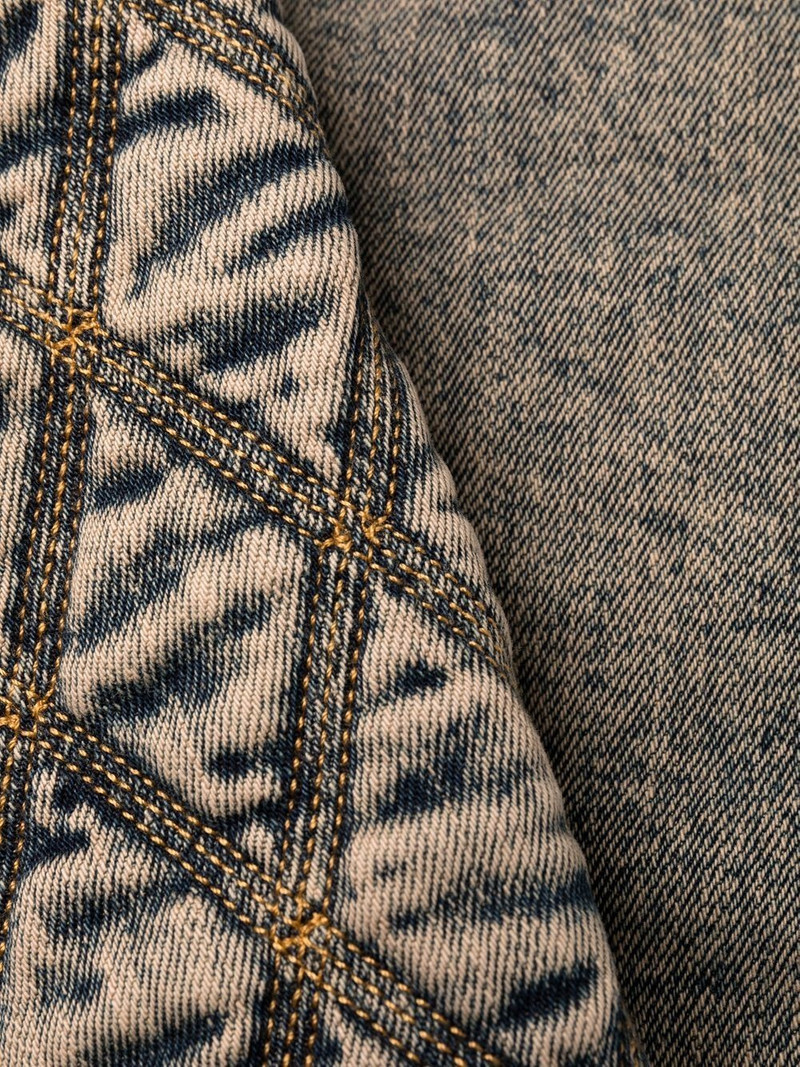 diamond embroidered slim fit jeans 7