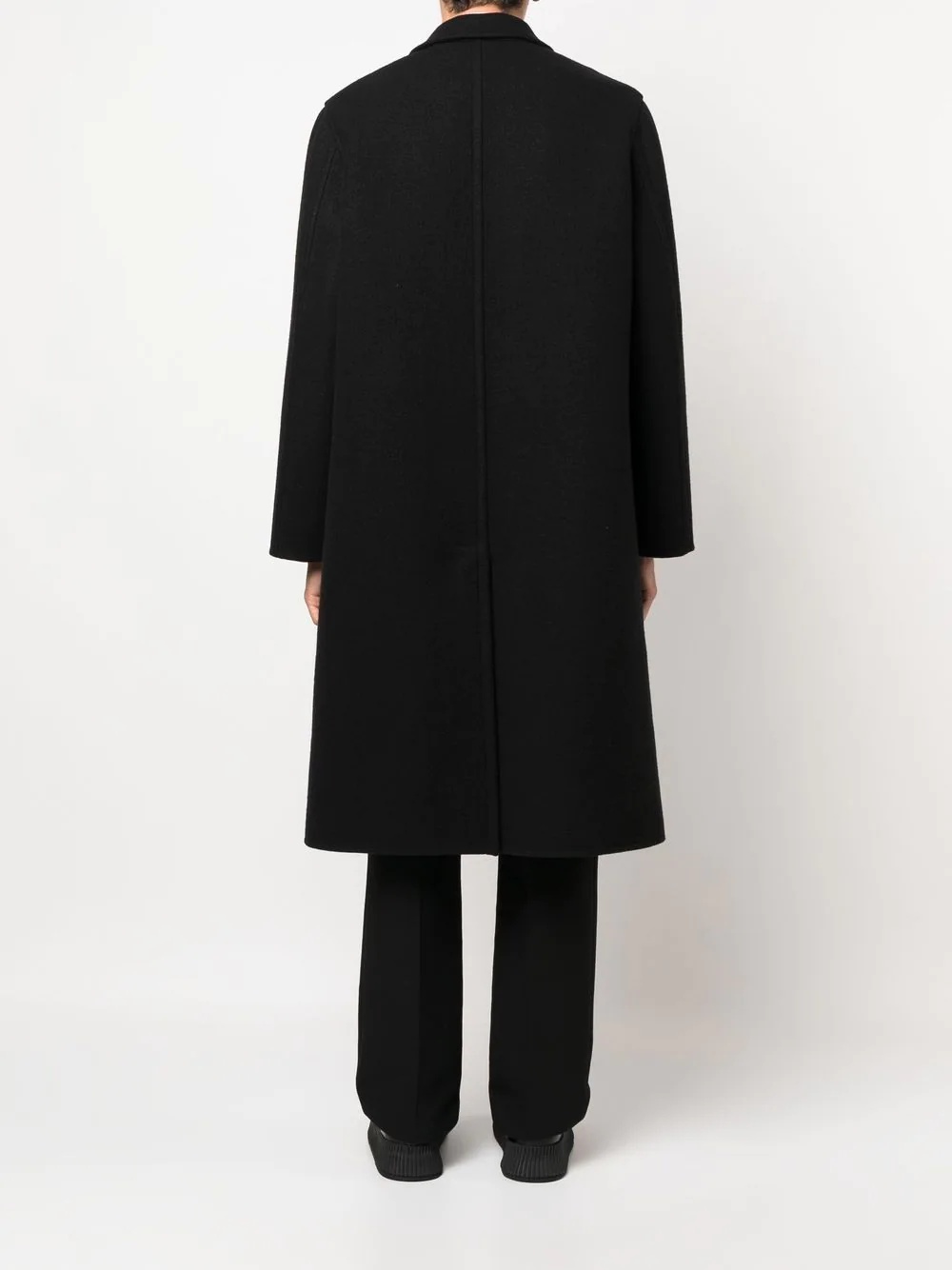 single-breasted mid-length coat - 4