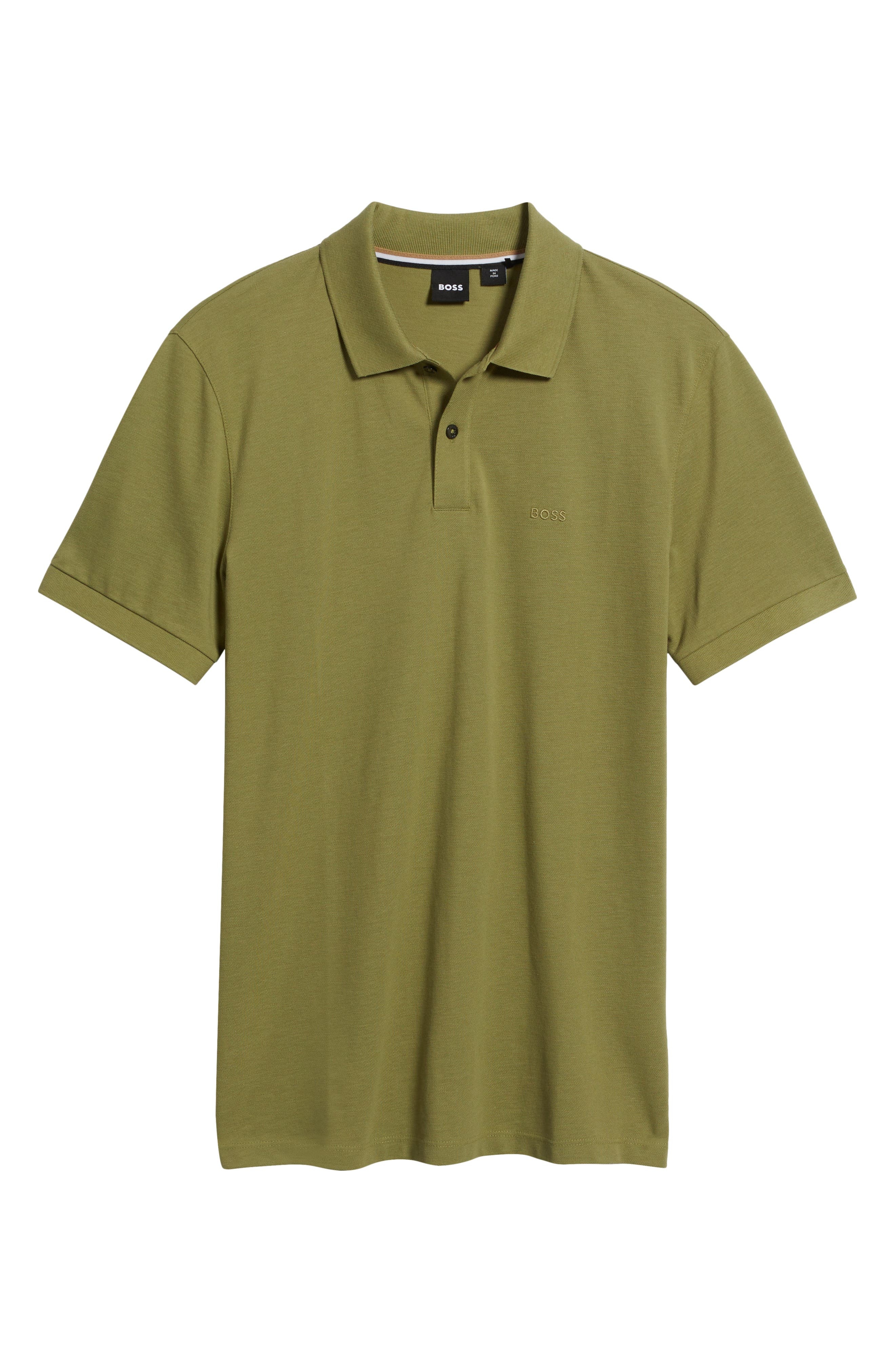 BOSS Pallas Cotton Polo in Medium Green at Nordstrom - 1