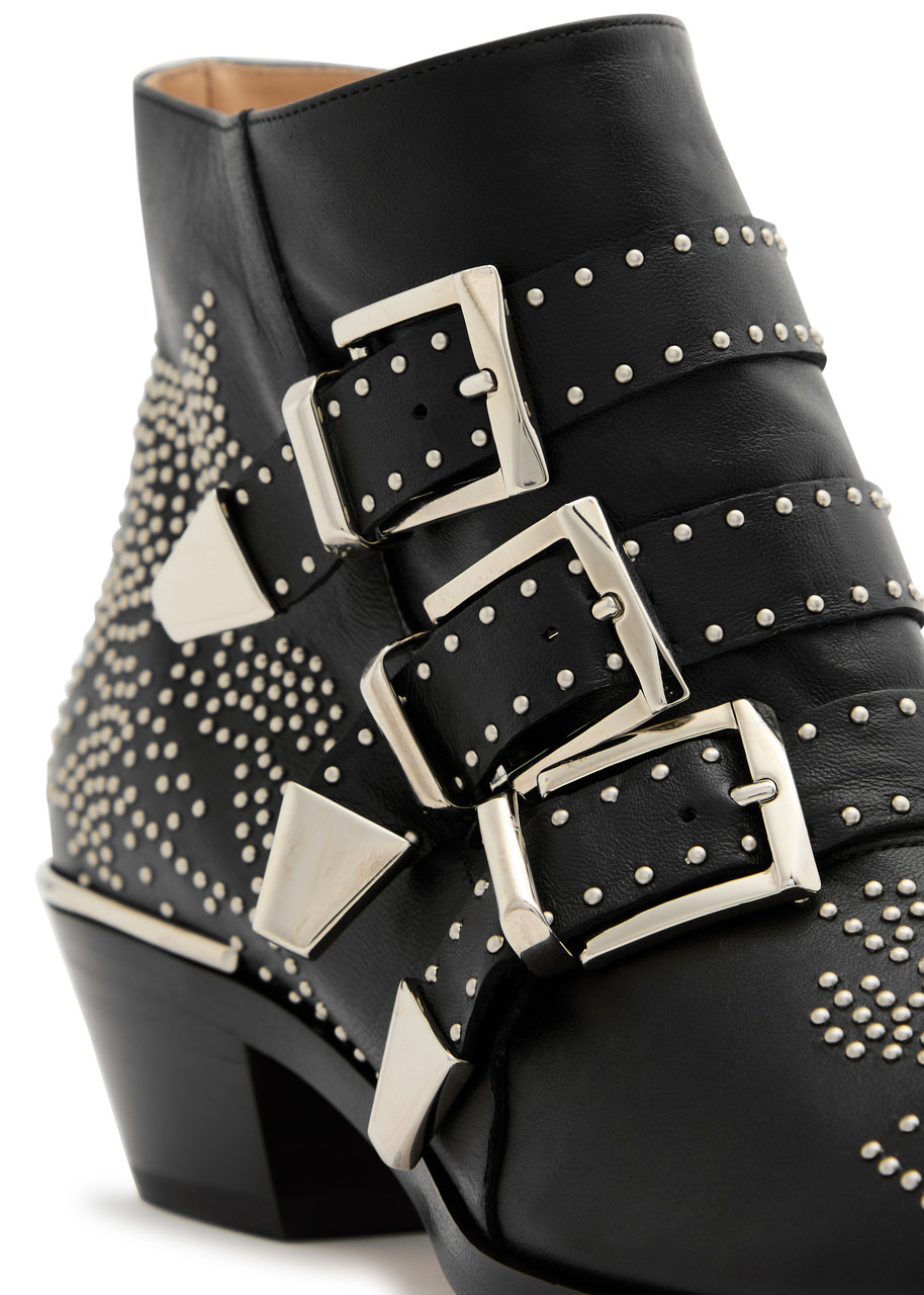 Chloe Susanna 40 Studded Leather Ankle Boots - 4