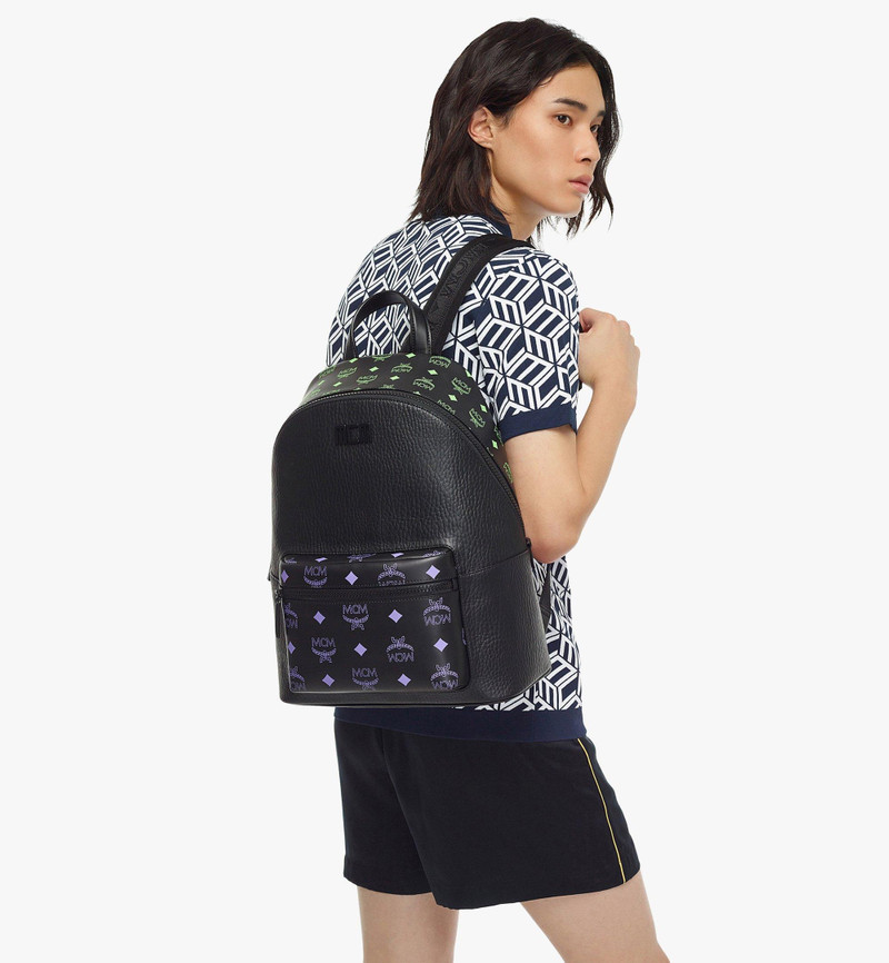 MCM Stark Backpack in Color Splash Logo Leather outlook