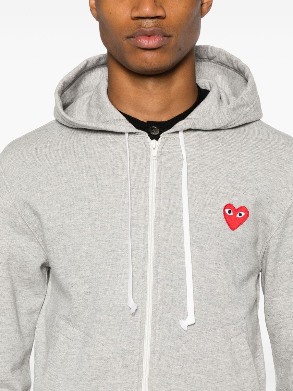 mélange-effect cotton hoodie - 6