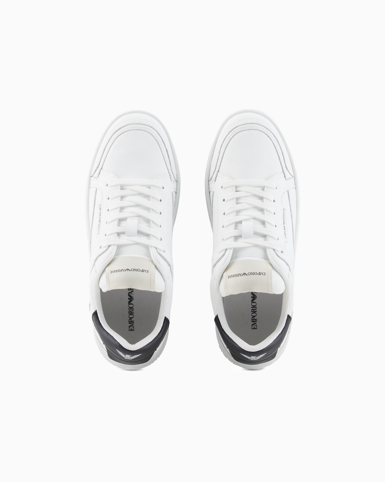 Leather sneakers with back eagle - 3