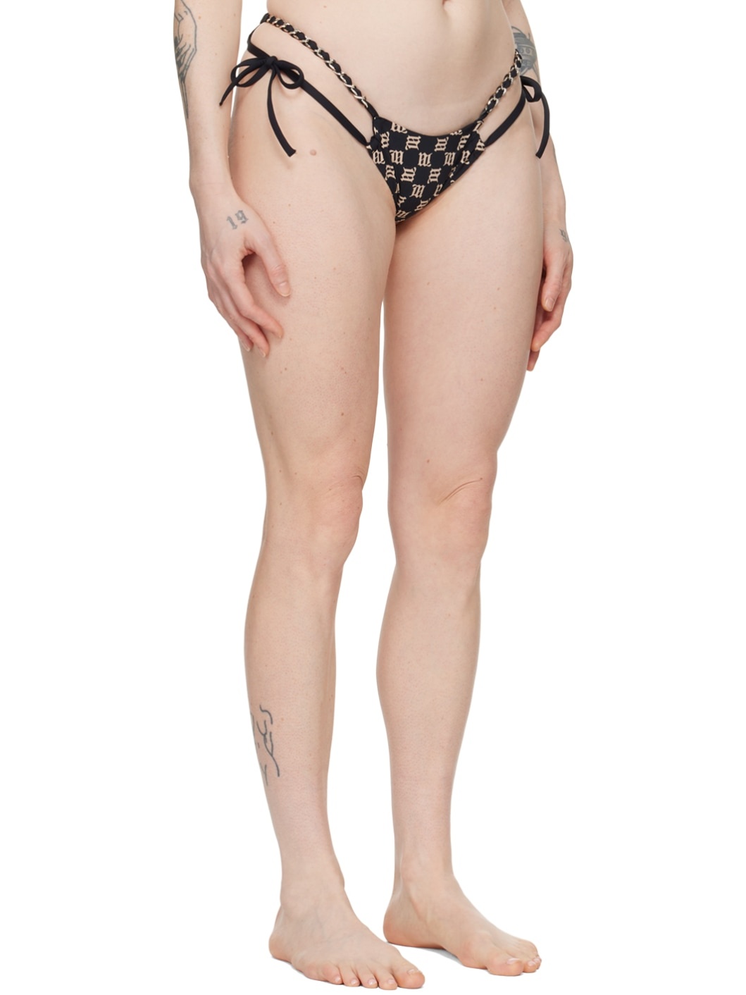 SSENSE Exclusive Black Monogram Bikini Bottom - 2