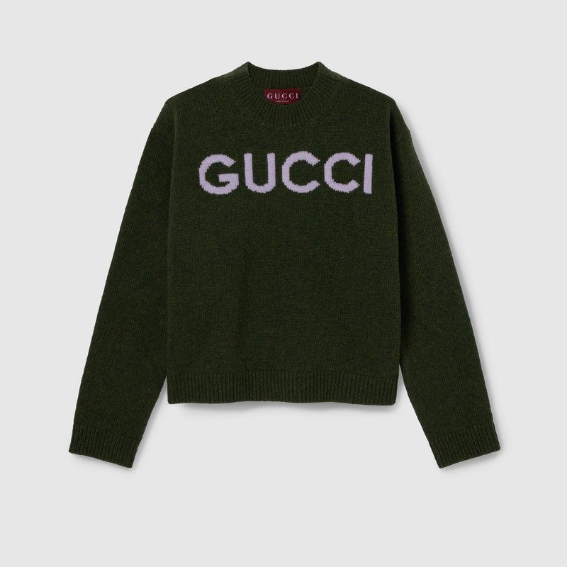 Wool top with Gucci intarsia 1