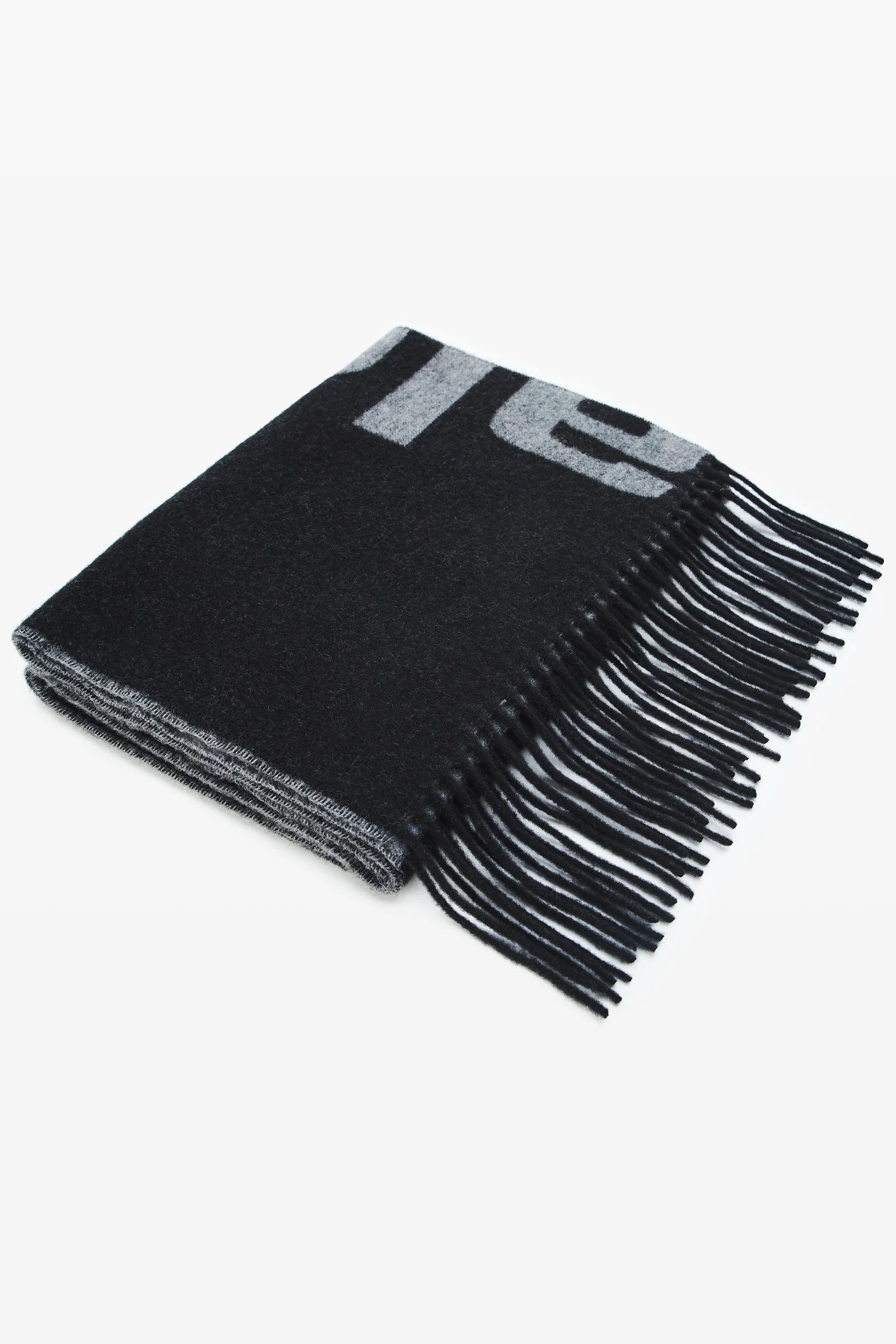 logo jacquard scarf in wool cashmere - 1