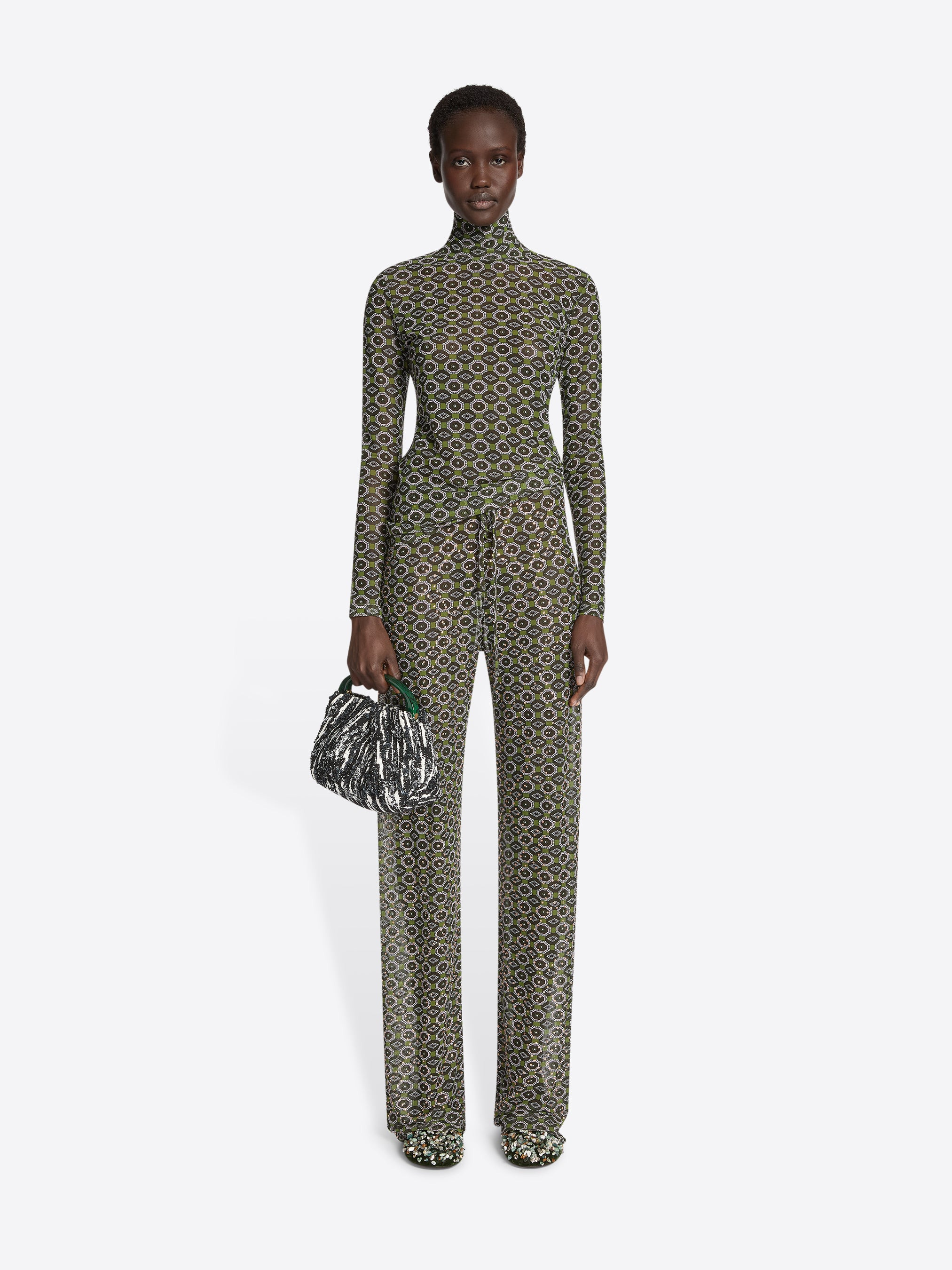 EMBELLISHED JERSEY PANTS - 2