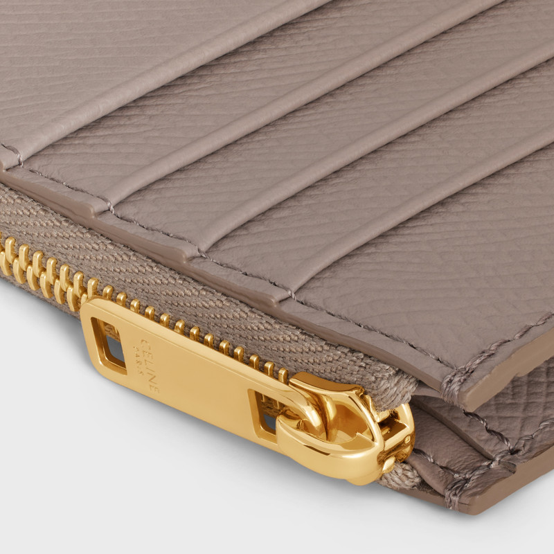 ZIPPED COMPACT CARD HOLDER ESSENTIALS in Grained Calfskin 4