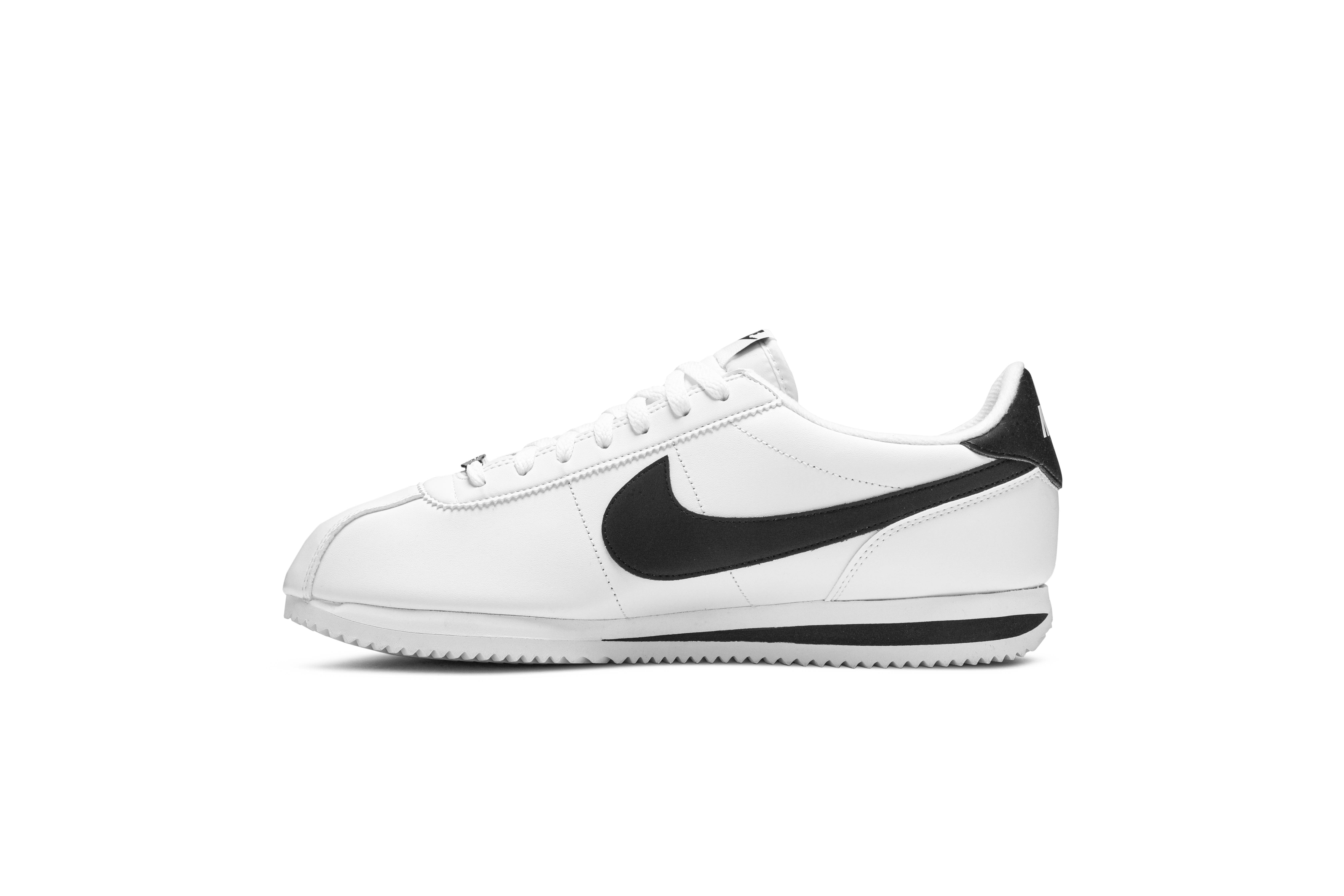 Cortez Basic Leather 'White Black' - 3