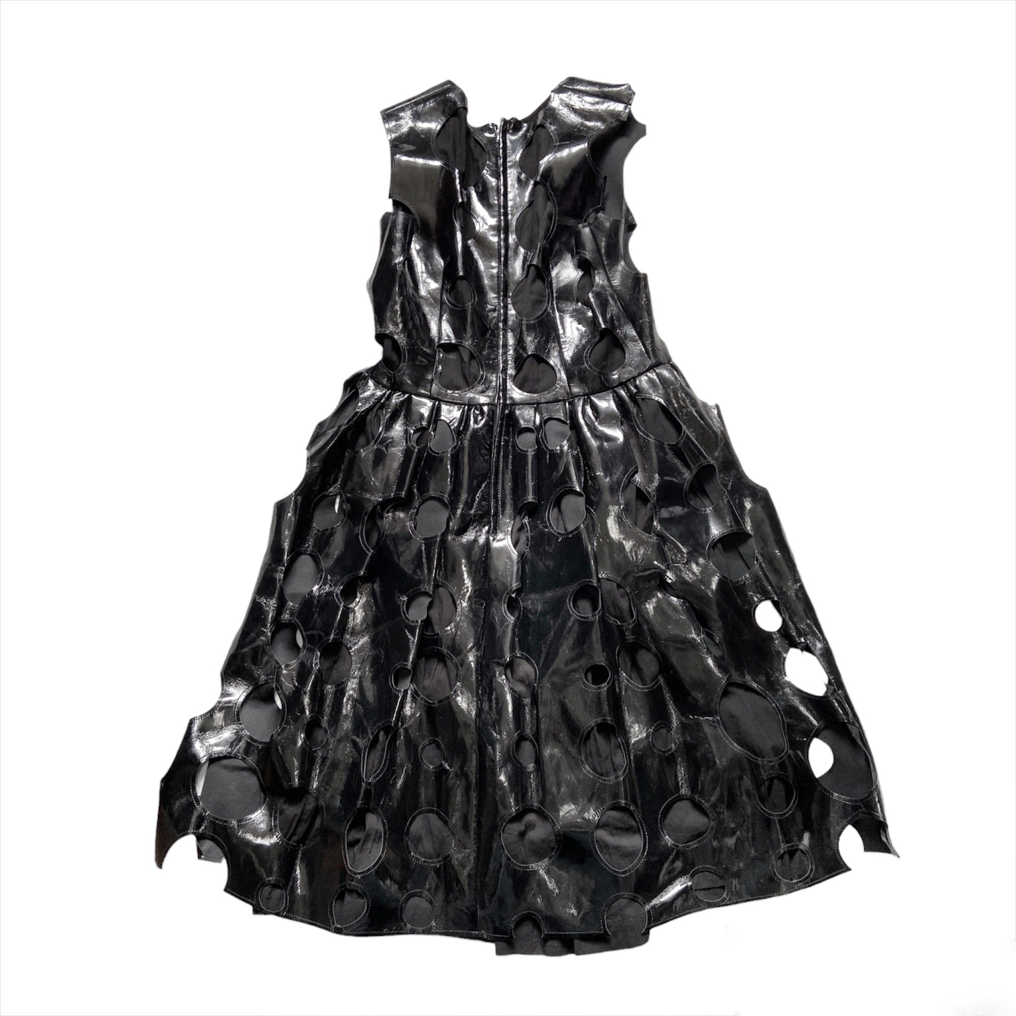Comme des garçons ss15 pvc circle cut-out dress - 2