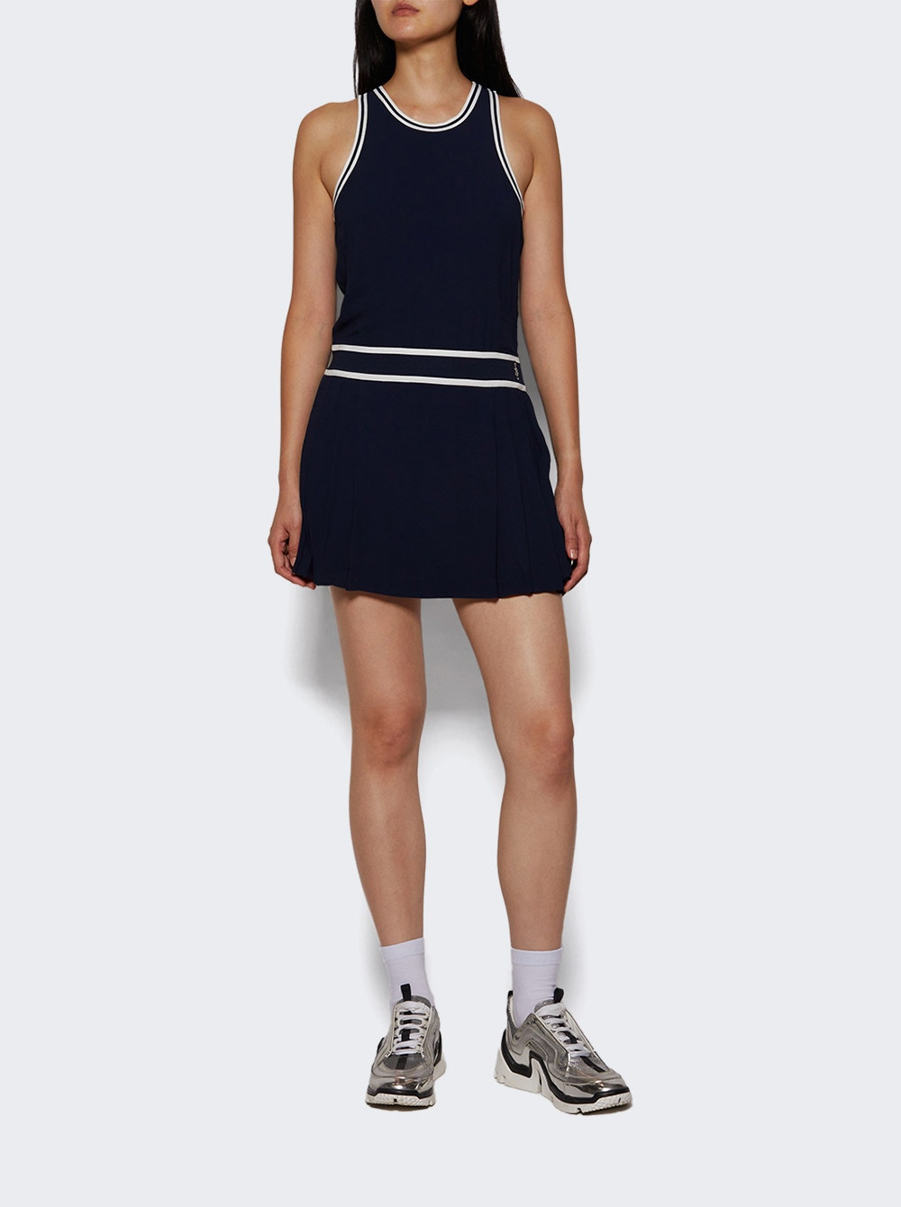 Phoebe Dress Navy And White - 5