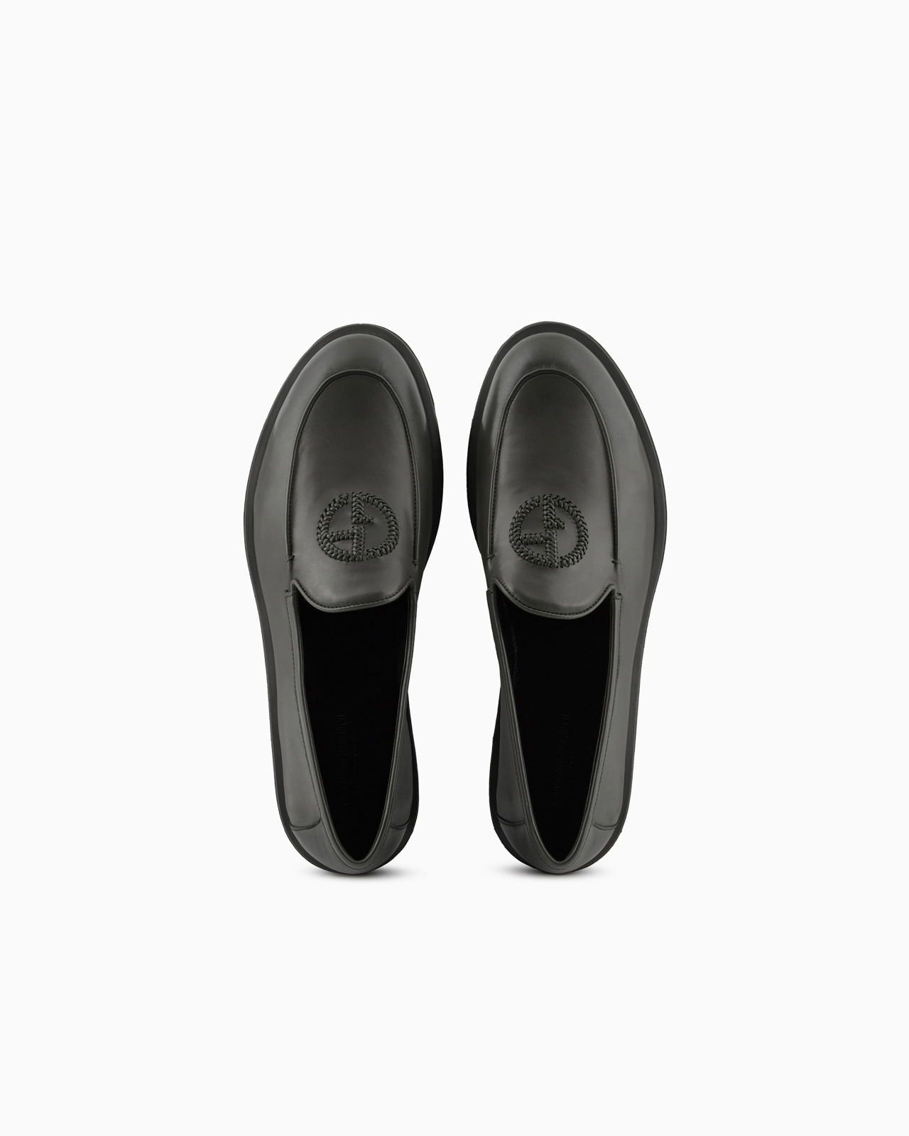 Vintage nappa leather loafers with embroidered logo - 3