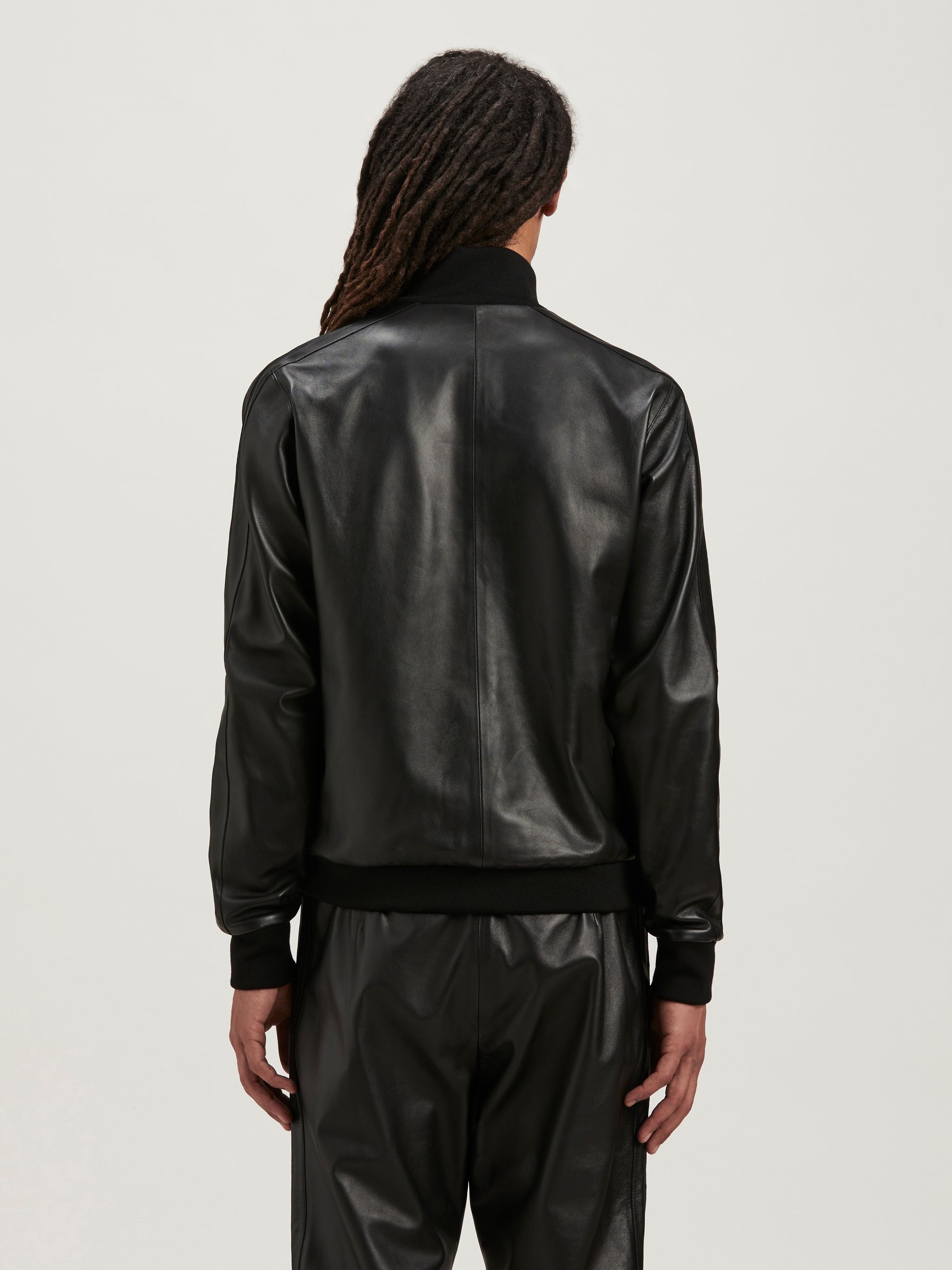 LEATHER TRACK JACKET - 5