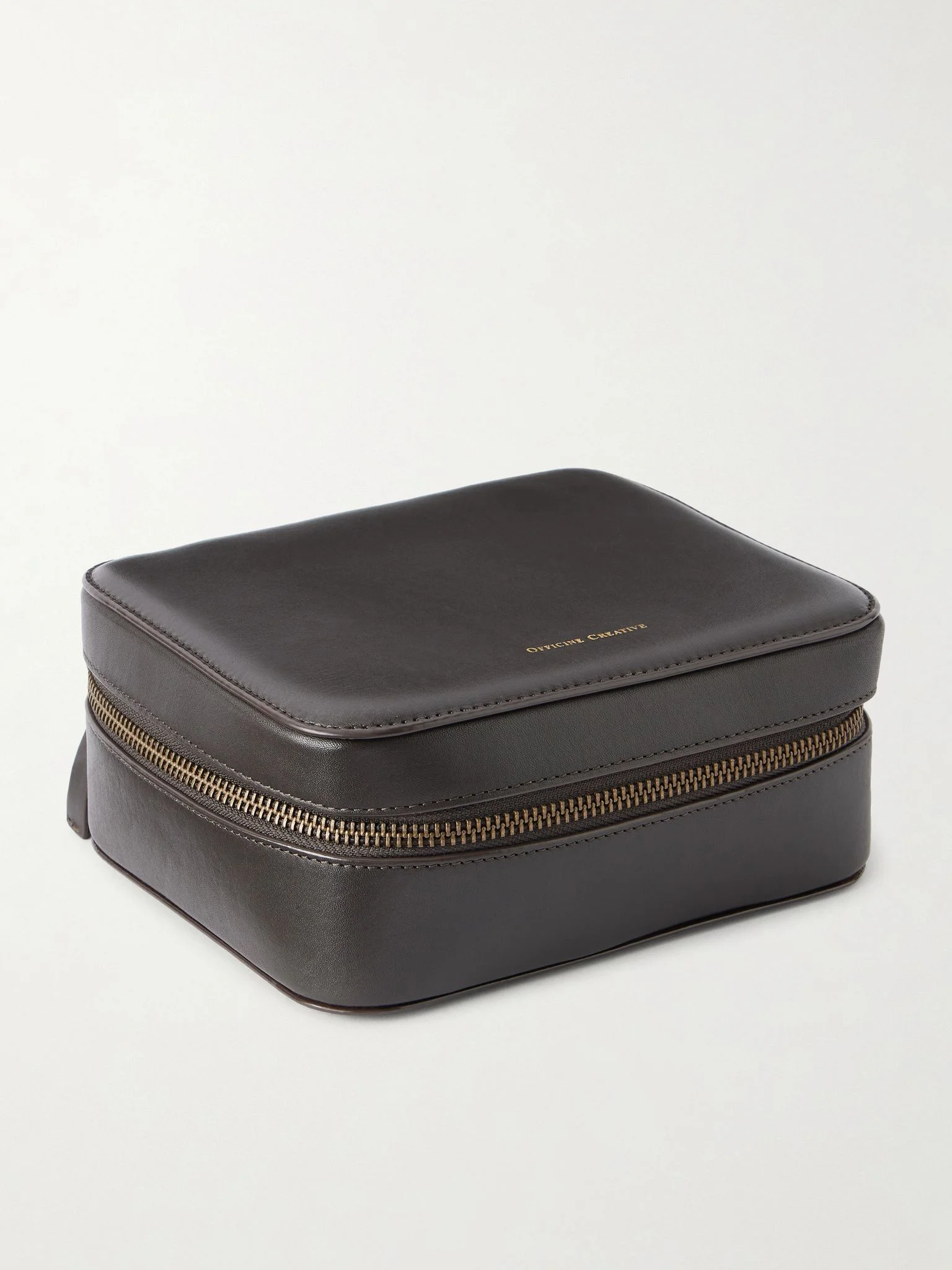 Shoe Care Set with Leather Case Brown - 1