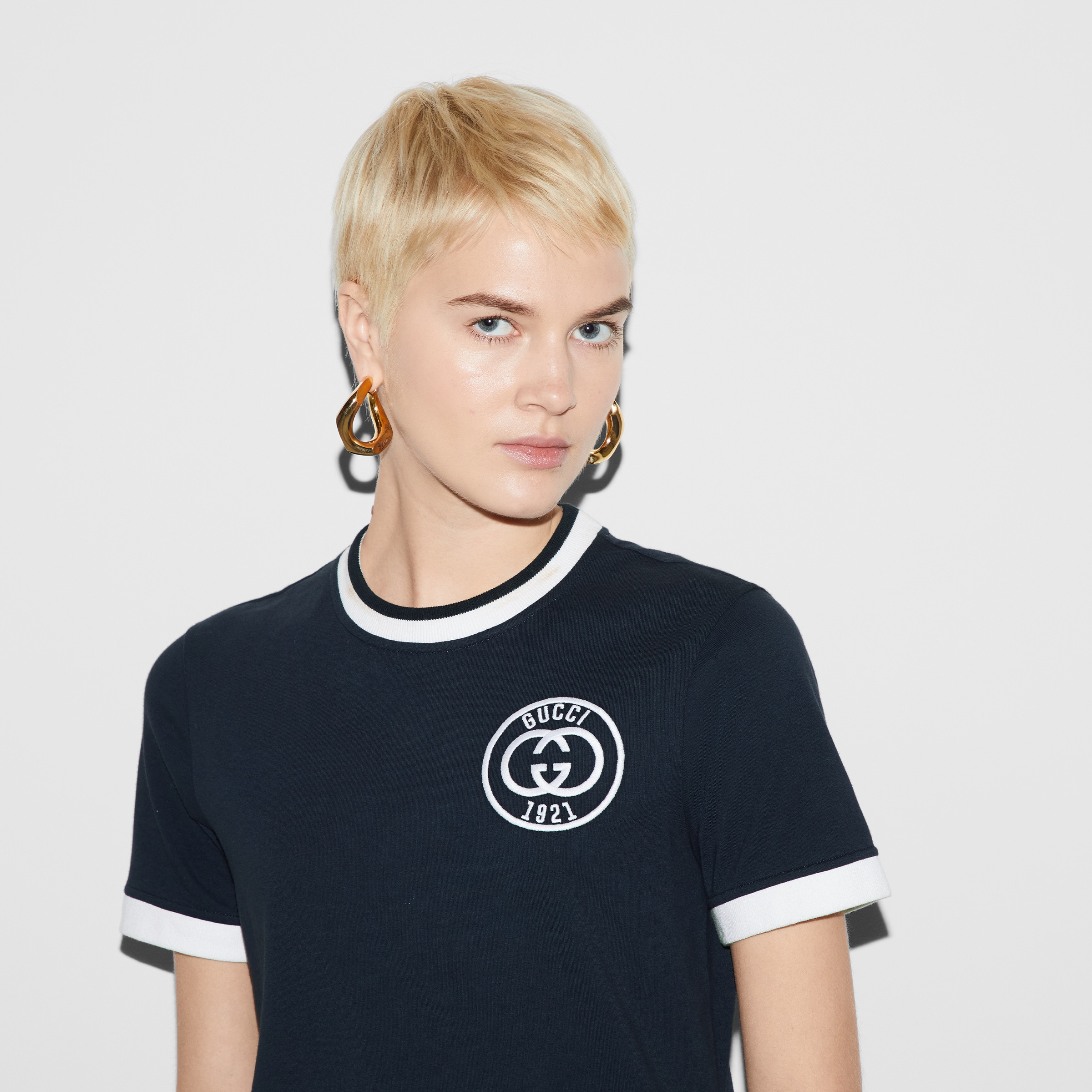 Cotton jersey T-shirt with embroidery - 5